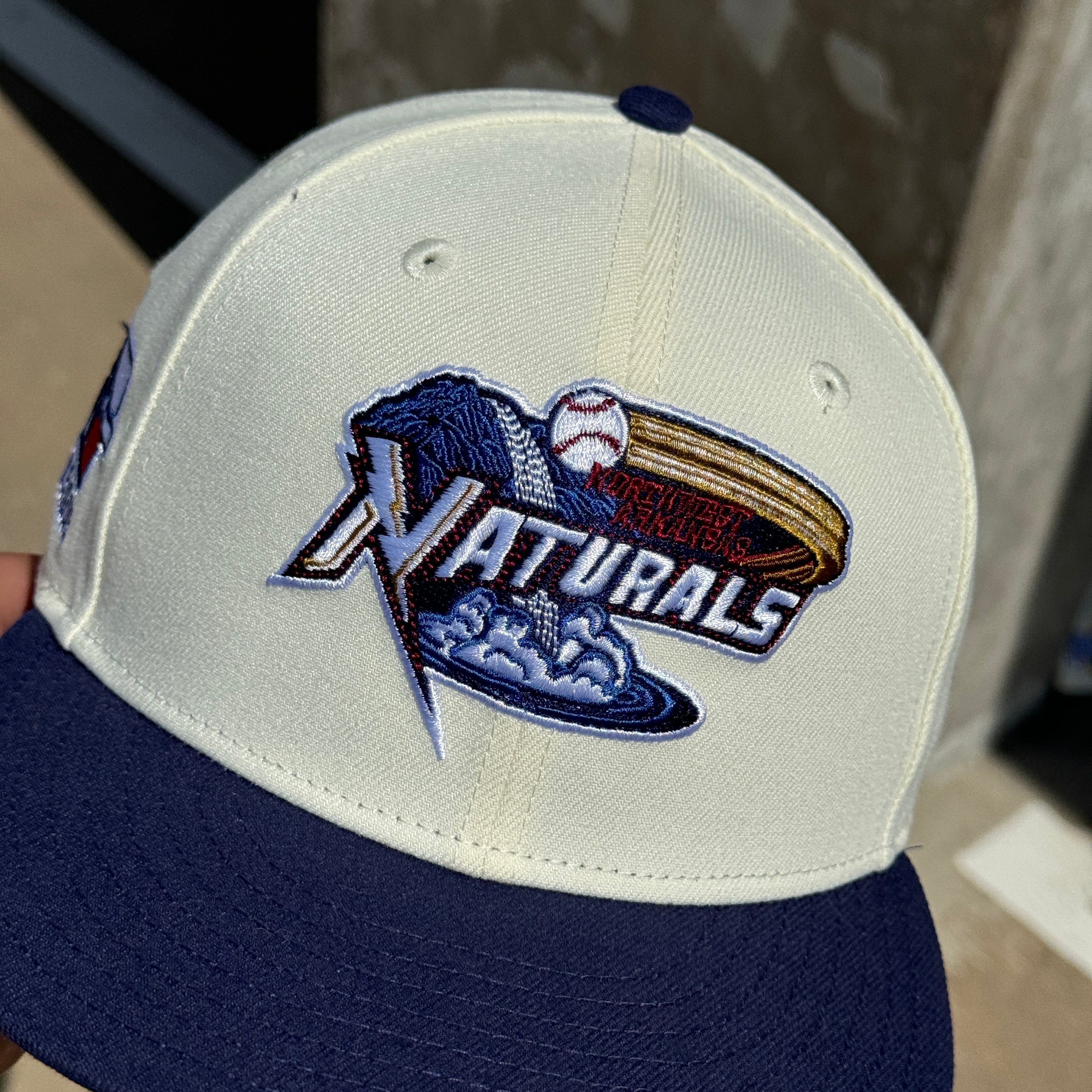 USED 1/8 Chrome Northwest Arkansas Naturals Texas League 59fifty New Era Fitted Hat Cap