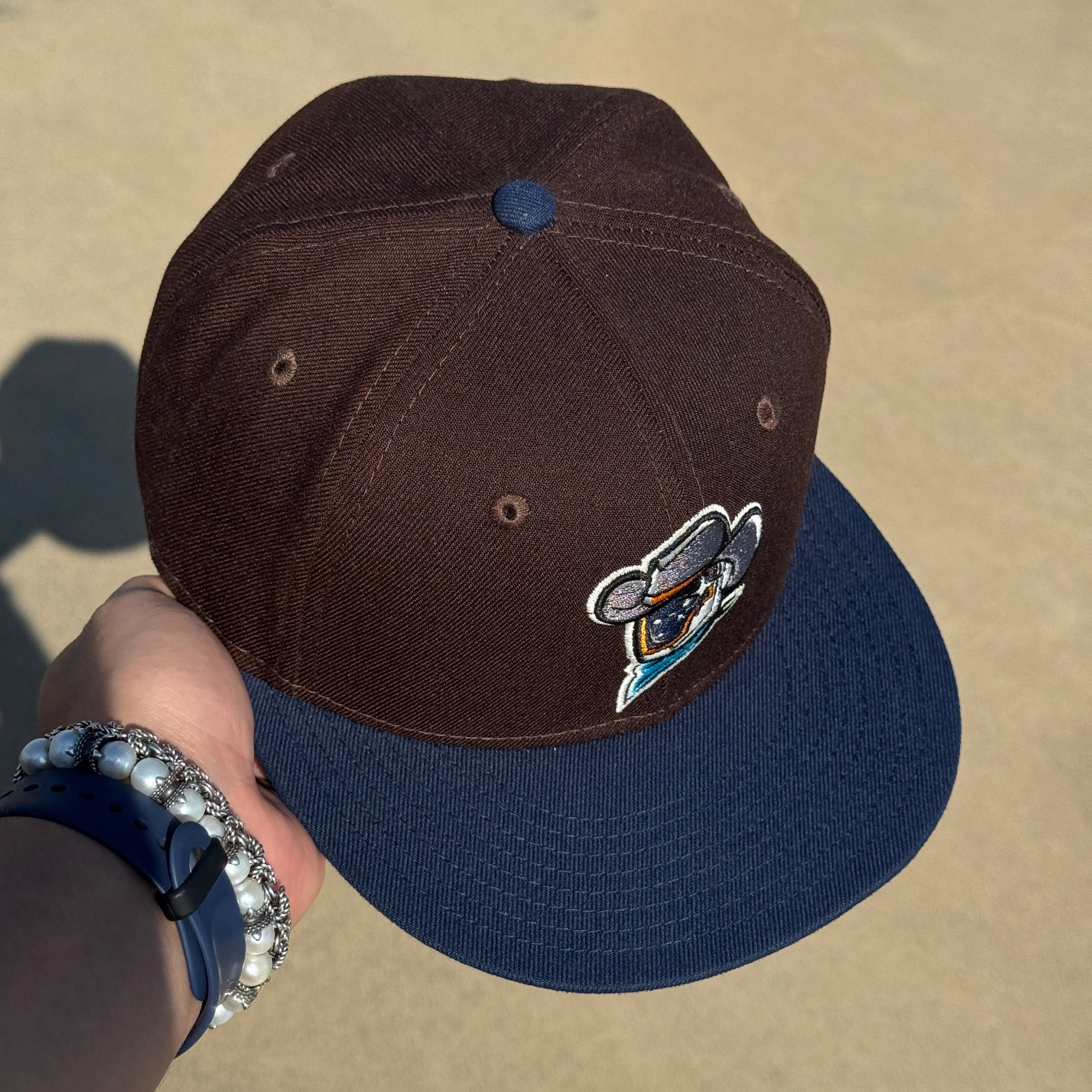 USED 1/8 Brown Sugarland Space Cowboys 59fifty New Era Fitted Hat Cap