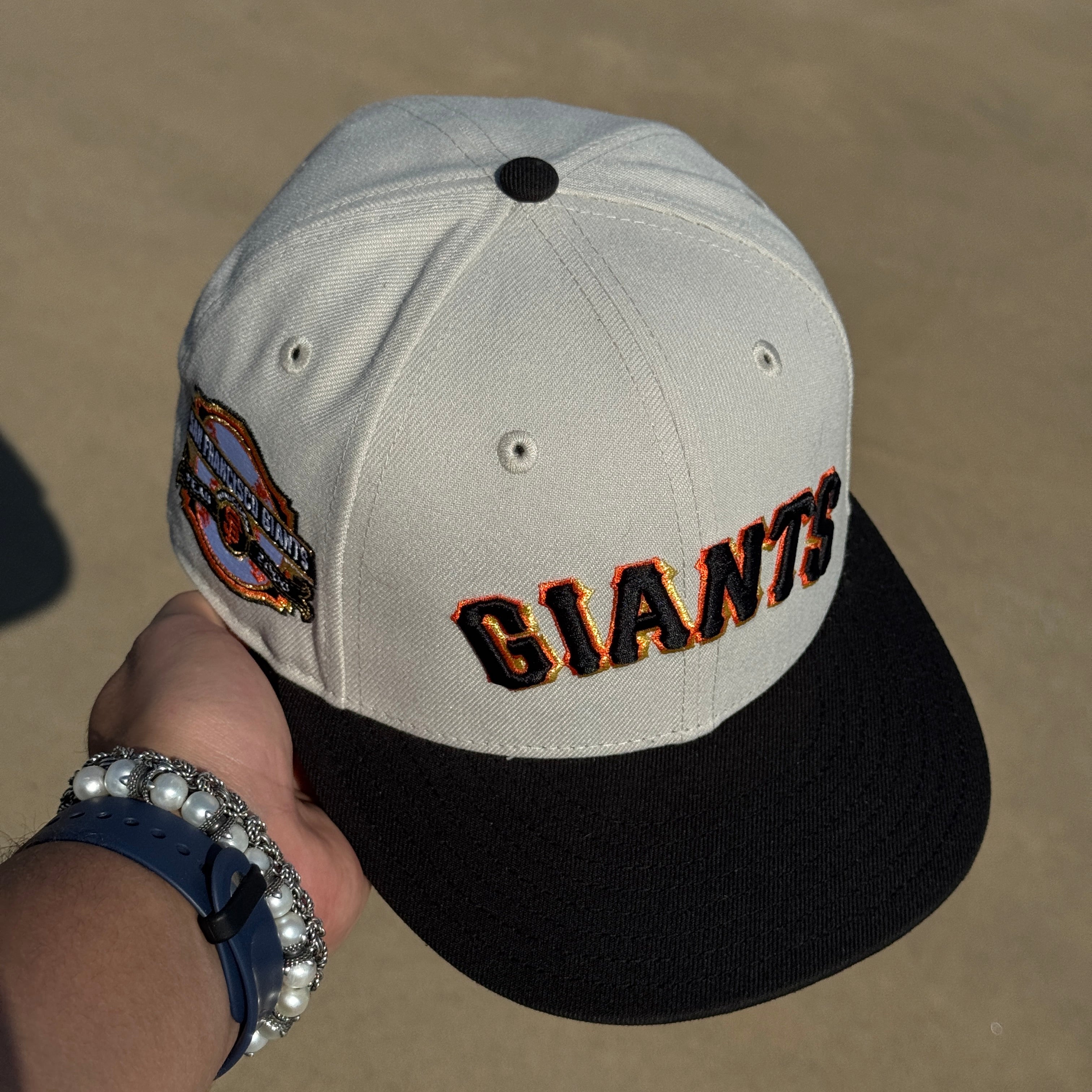 USED 1/4 Stone San Francisco Giants 2000 Inaugural Year 59fifty New Era Fitted Hat Cap