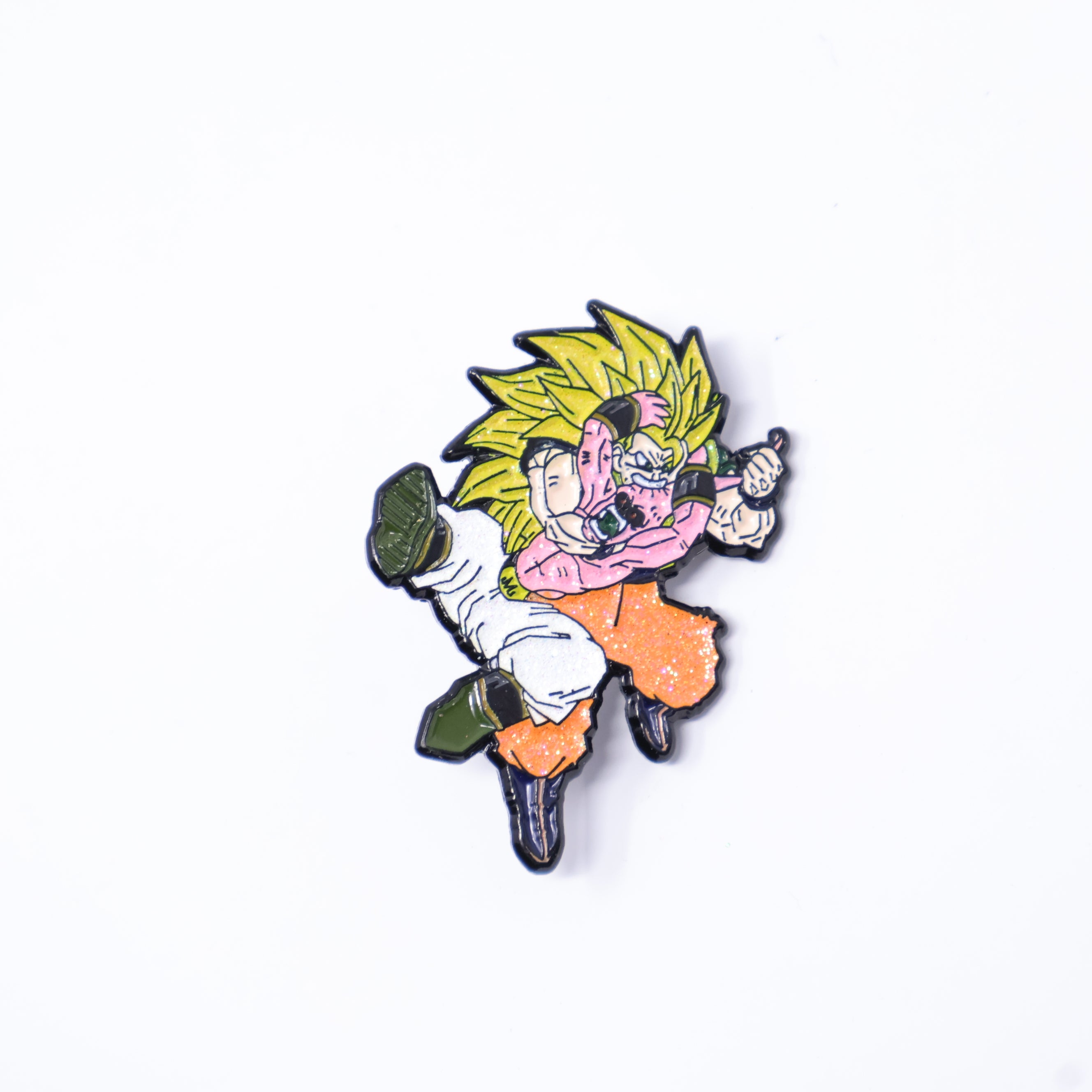 Super Saiyan 3 Goku vs Majin Buu Graphic Pin