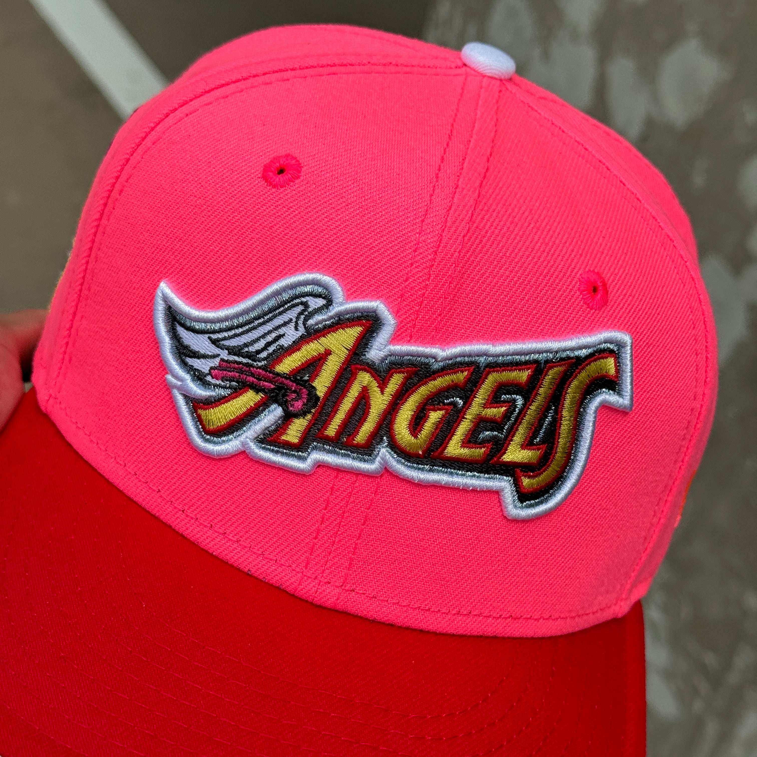 USED 1/8 Pink Los Angeles Angels 40th Season 59fifty New Era Fitted Hat Cap