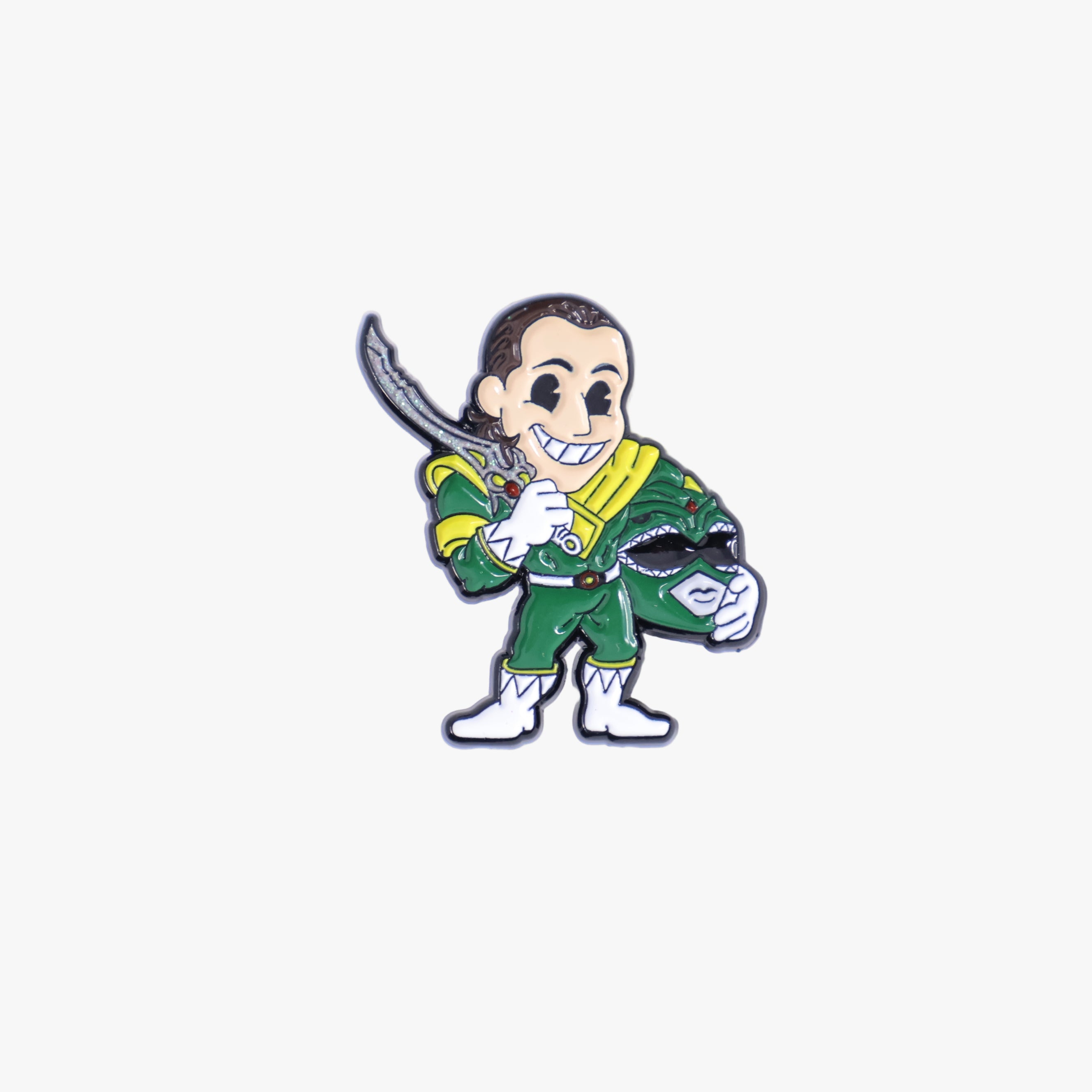 Green Power Rangers Graphic Pin