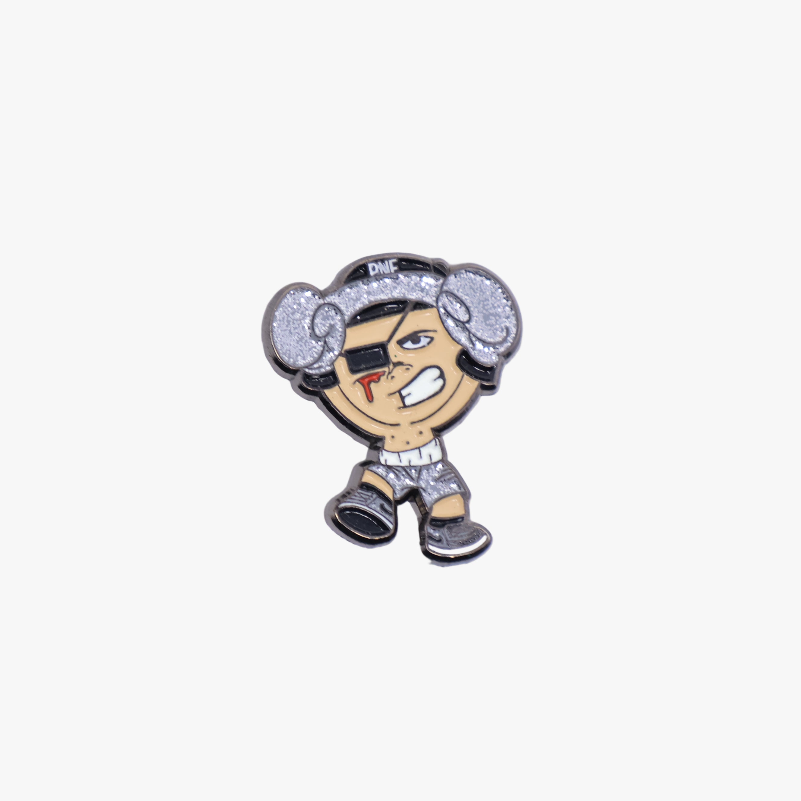 UFC Boxer Fighter Silver Graphic Pin