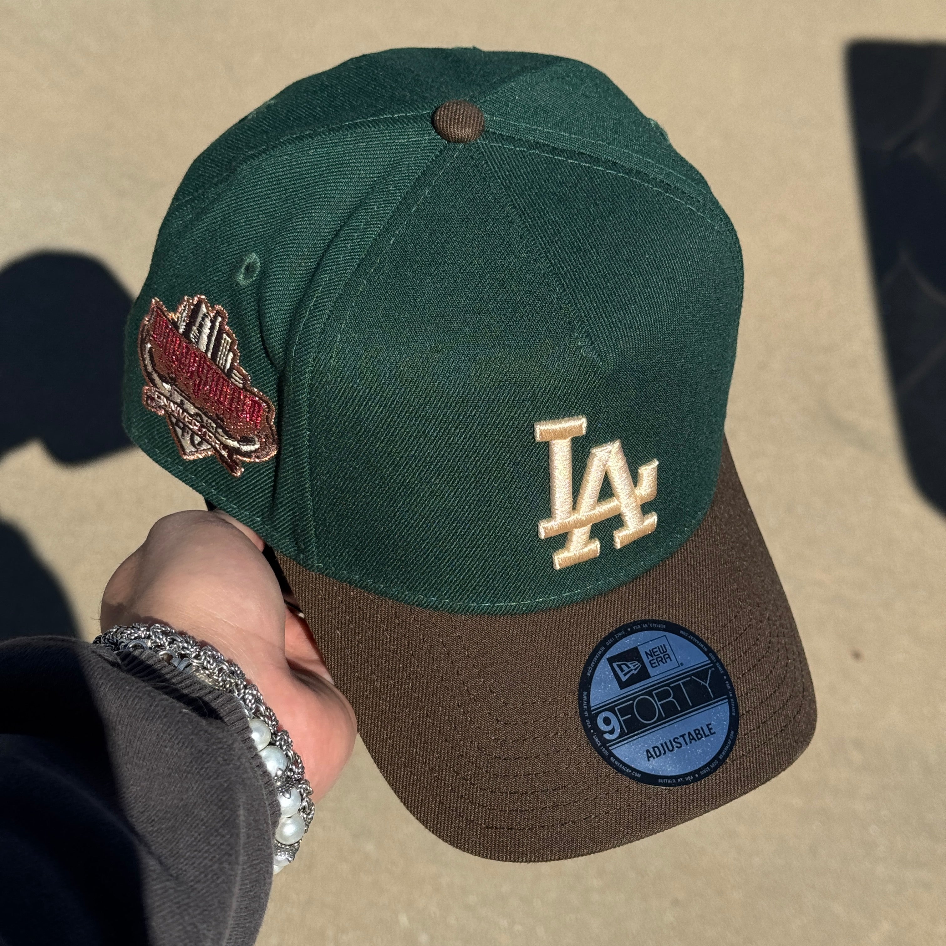 NWT Green Los Angeles Dodgers 40th Anniversary 9Forty New Era Adjustable Snapback Hat