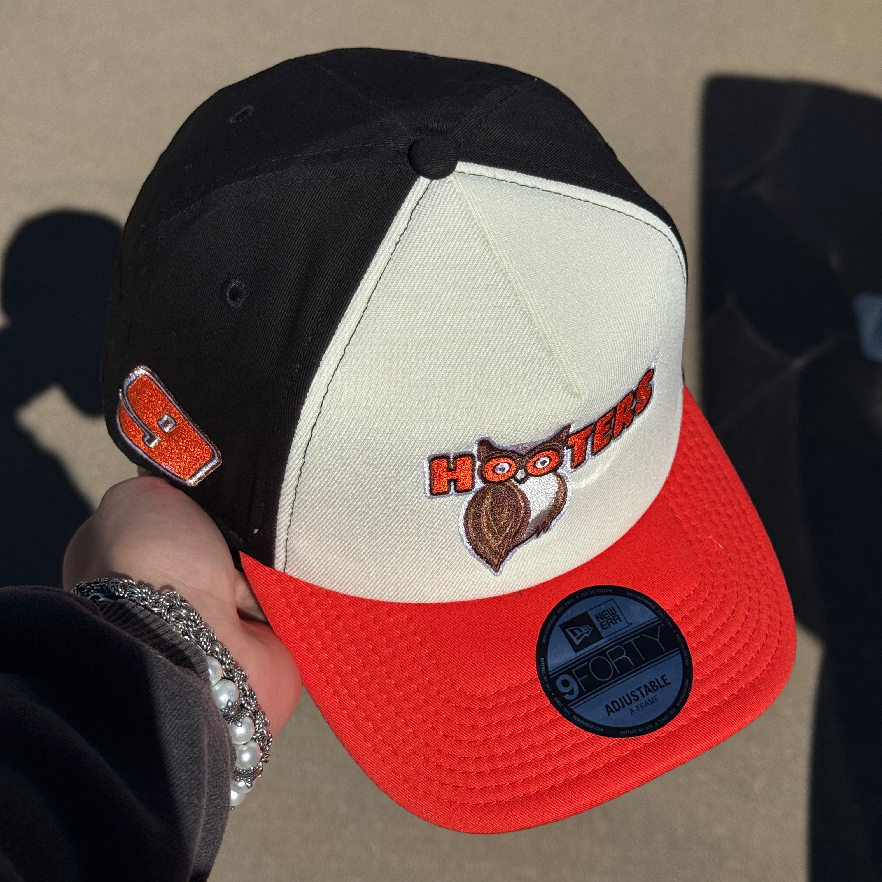 NWT Multicolor Foam Trucker Hooters Number 9 Nascar Racing 9Forty New Era Adjustable Snapback Hat