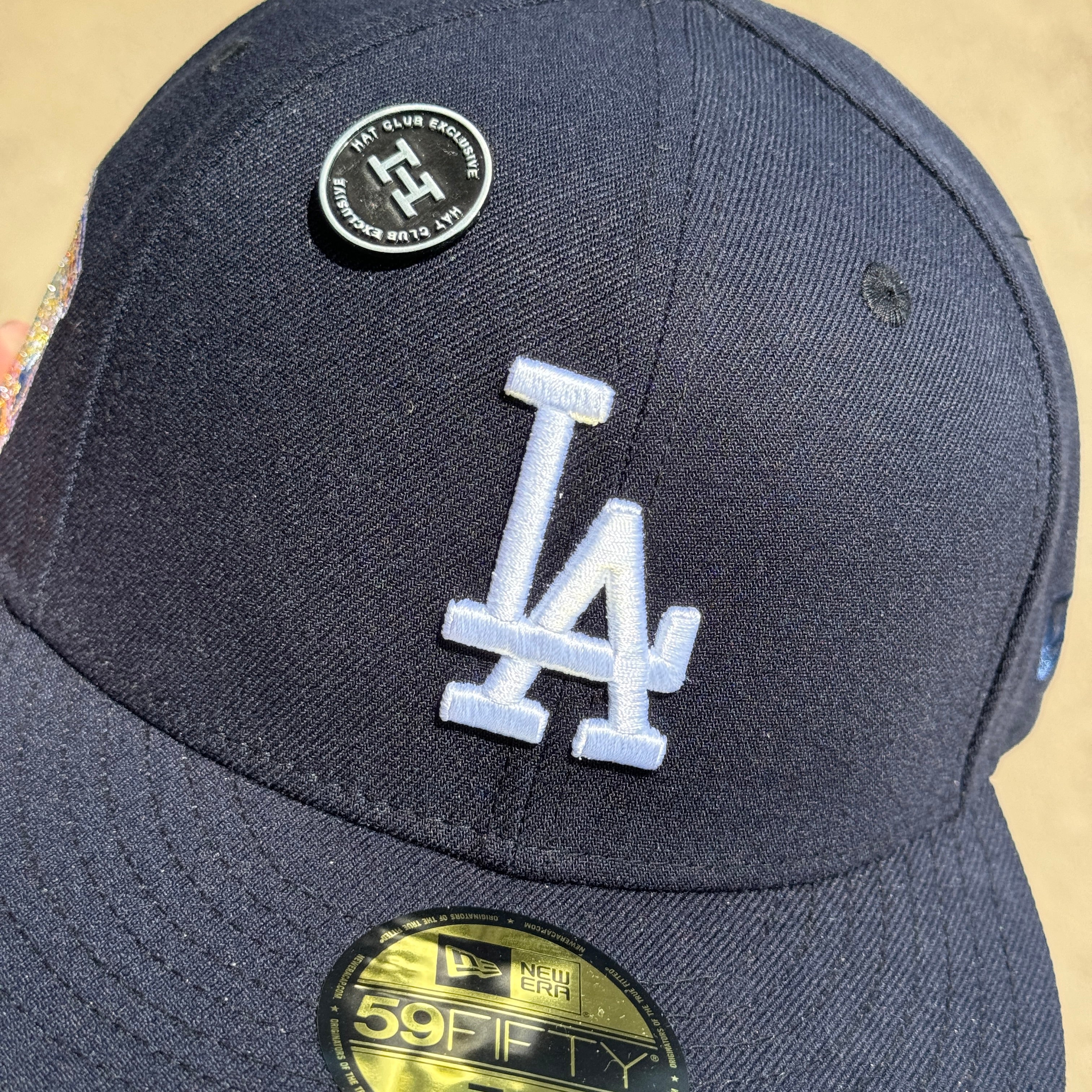 USED 3/4 Dark Navy Los Angeles Dodgers 40th Anniversary 59fifty New Era Fitted Hat Cap
