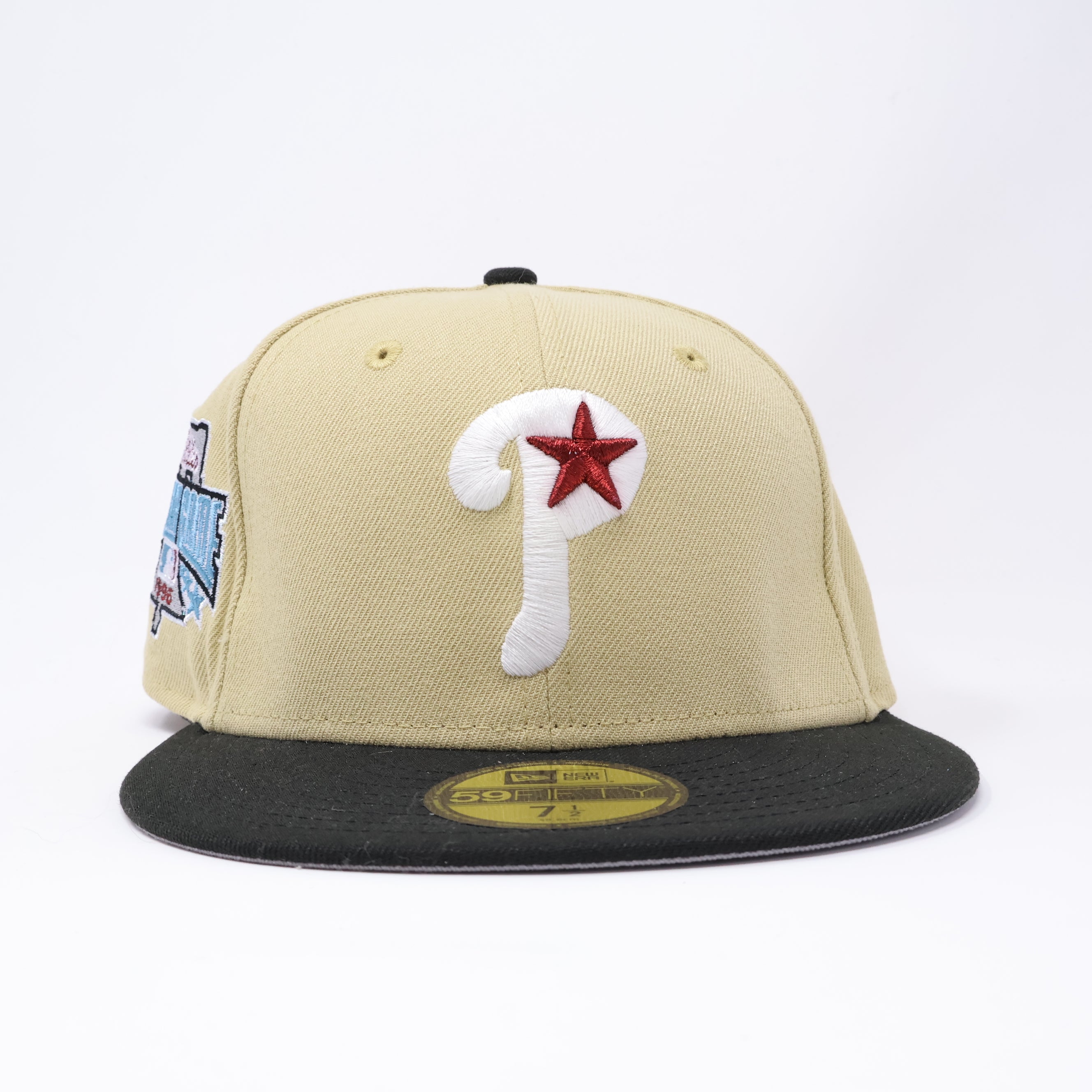 NWT 1/2 Khaki Philadelphia Phillies 1996 All-Star Game 59fifty New Era Fitted Hat Cap