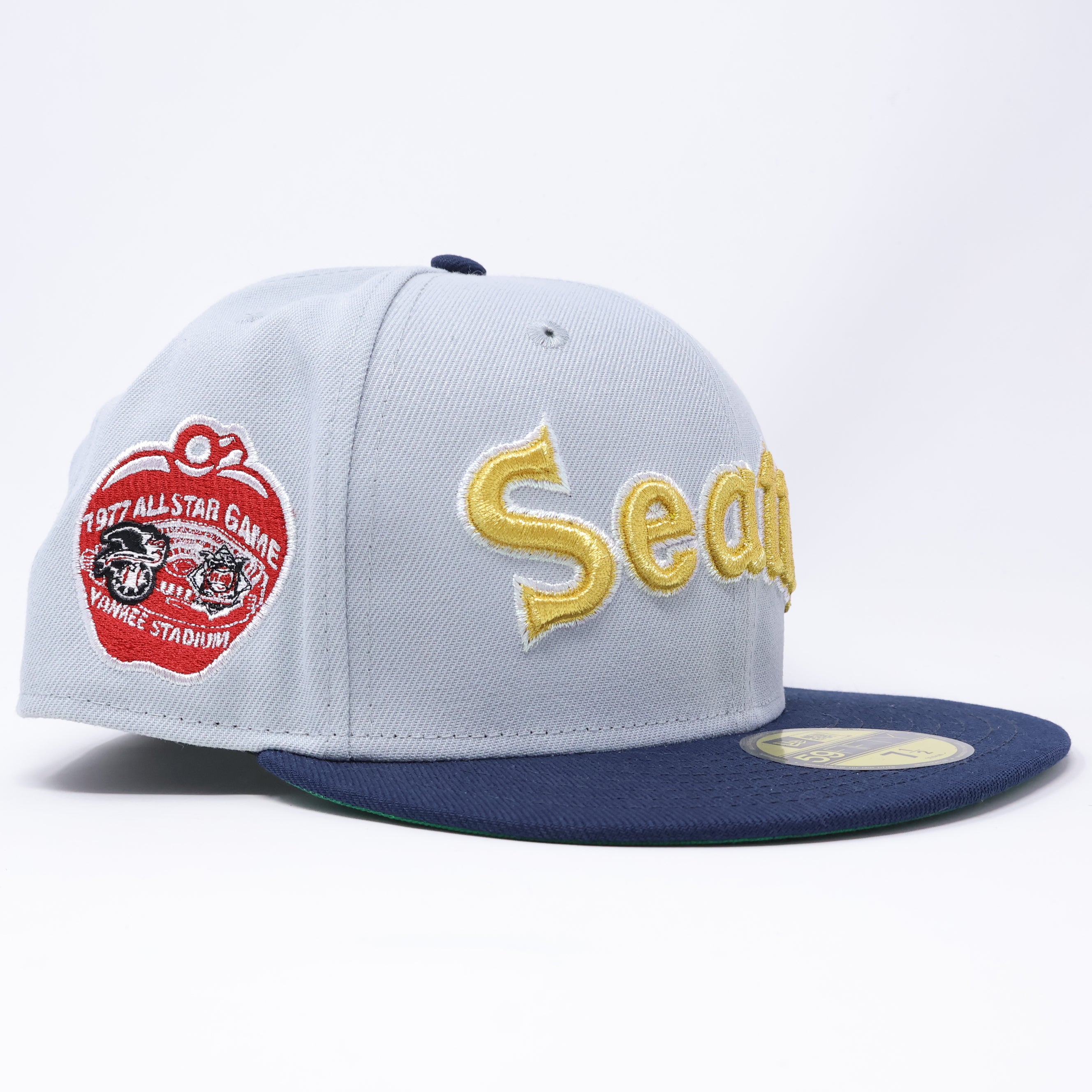 NWT 1/2 Gray Seattle Mariners 1977 All-Star Game 59fifty New Era Fitted Hat Cap