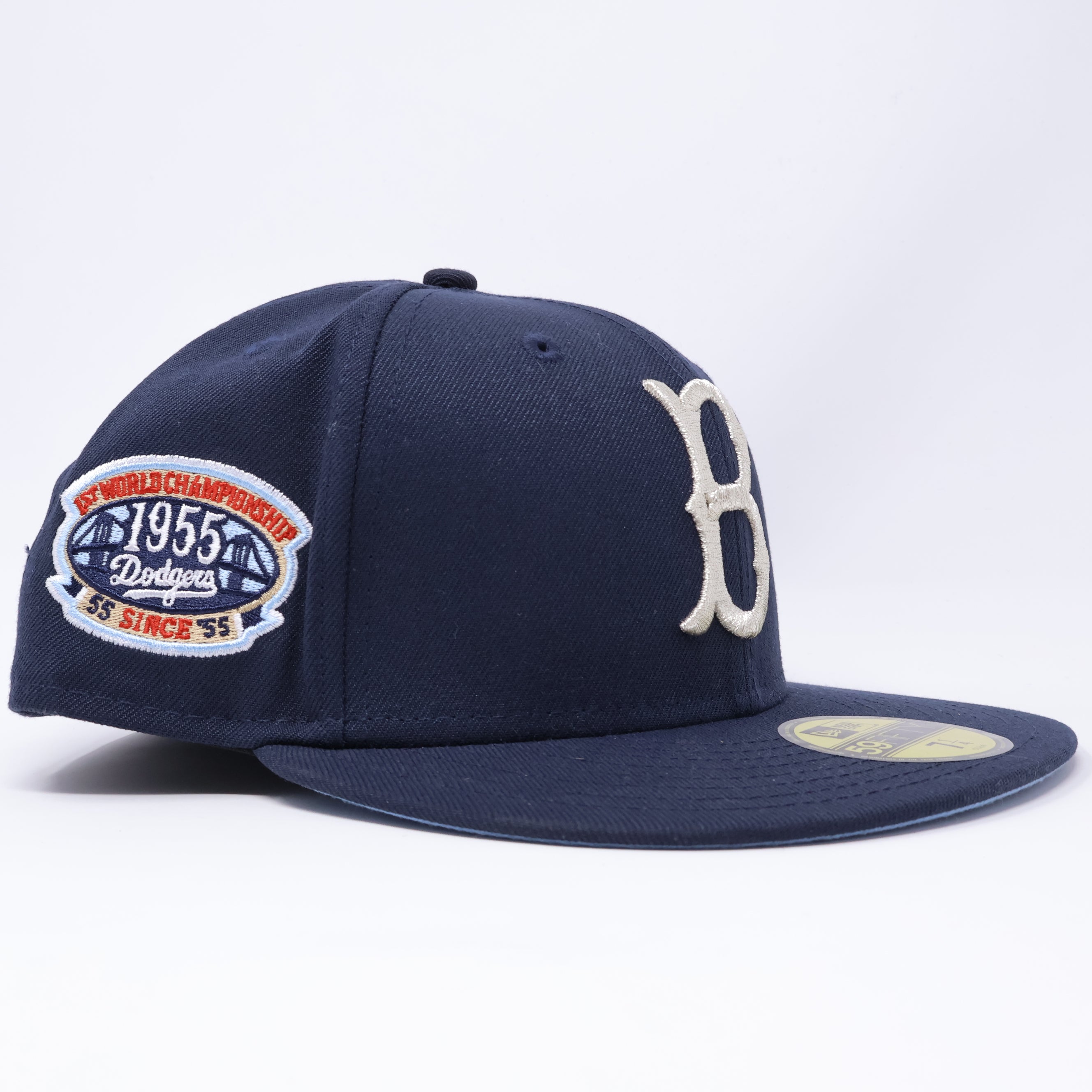 NWT 1/4 Navy Brooklyn Dodgers First World Championship 59fifty New Era Fitted Hat Cap