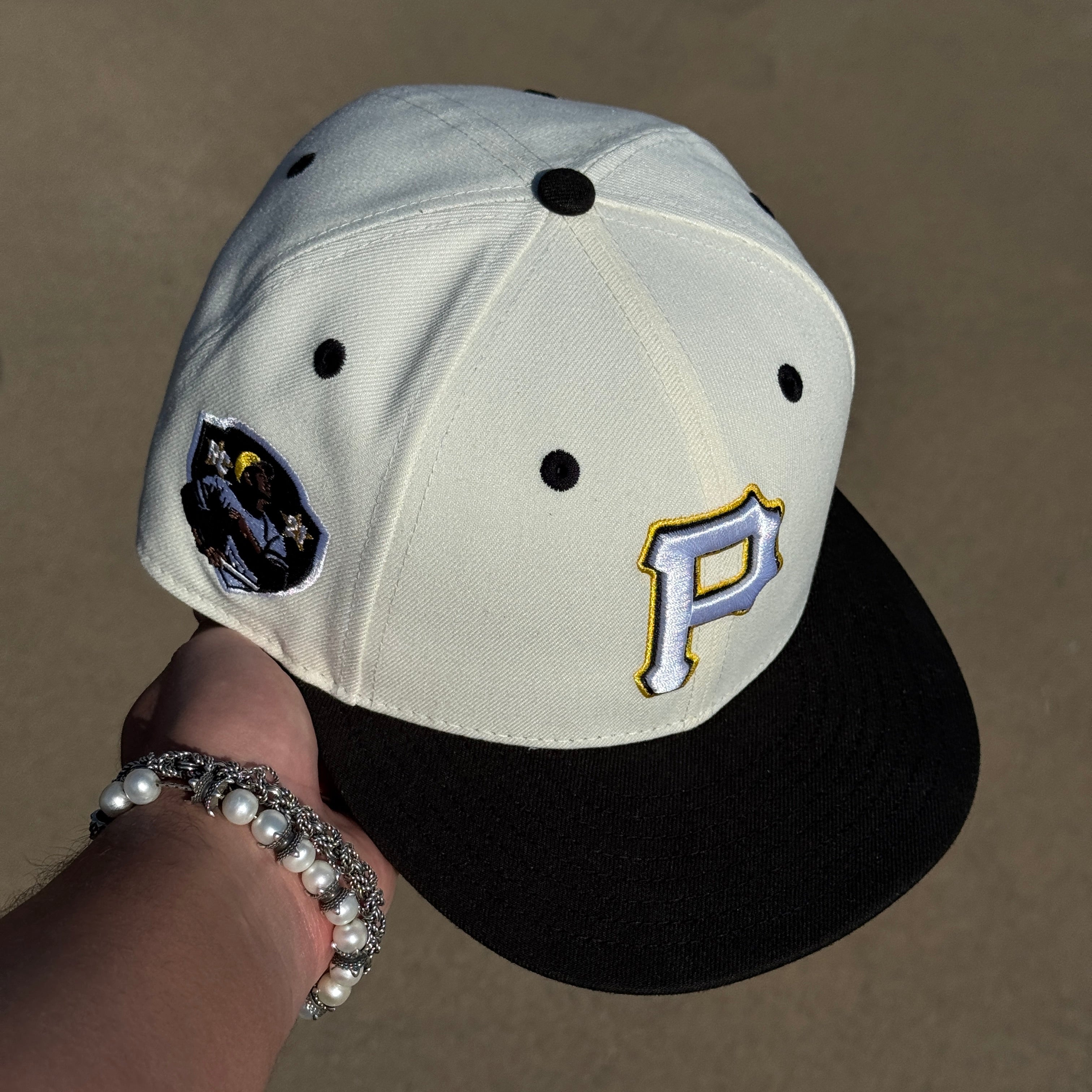 USED 5/8 Chrome Pittsburg Pirates Roberto Clemente 59fifty New Era Fitted Hat Cap