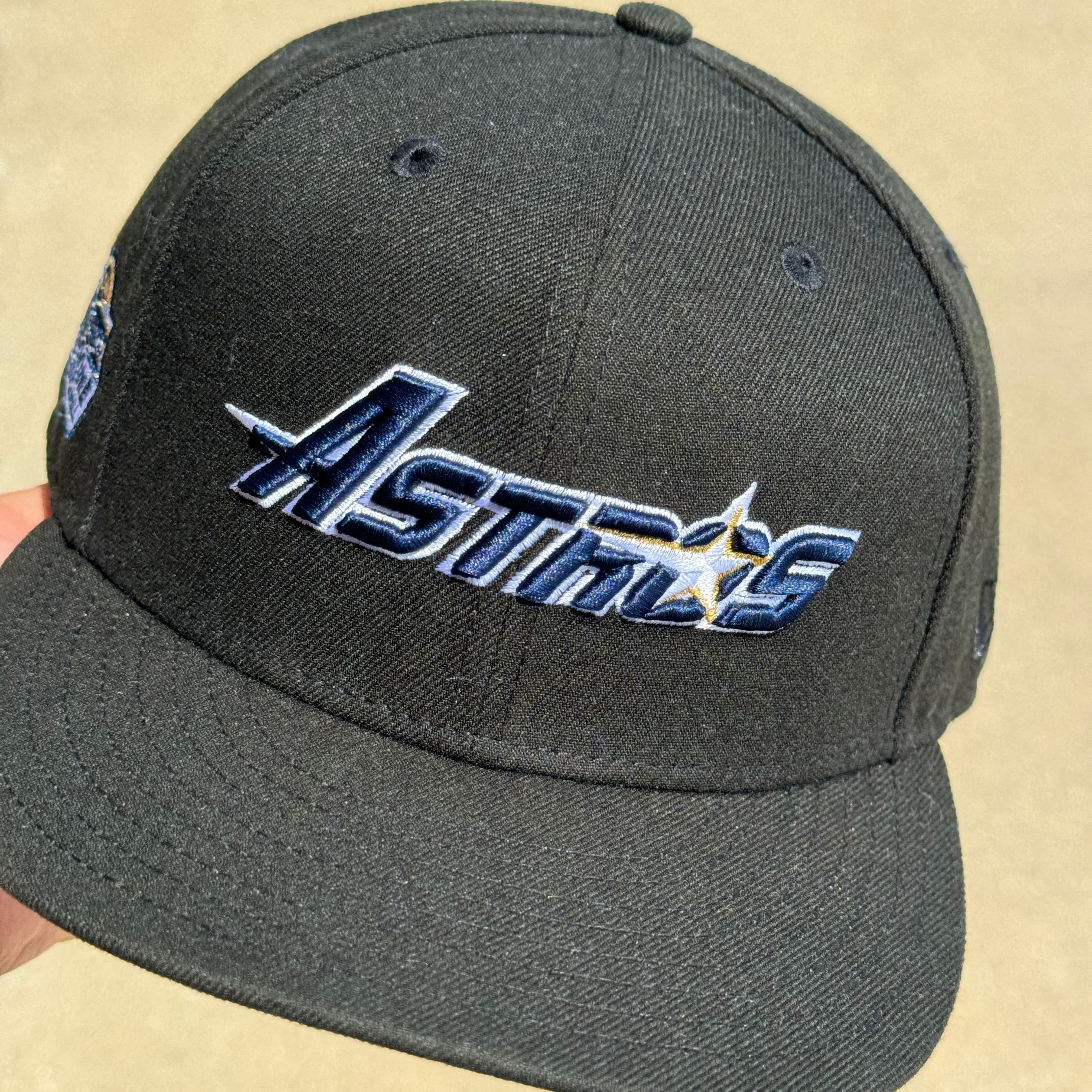 USED 3/4 Black Houston Astros Astrodome The Original 59fifty New Era Fitted Hat Cap