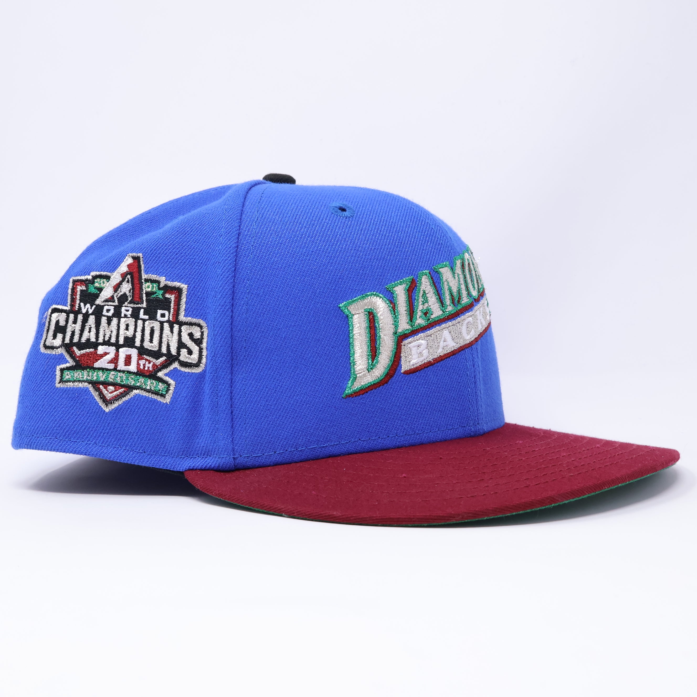 USED 1/2 Blue Arizona Diamondbacks 20th Anniversary 59fifty New Era Fitted Hat Cap