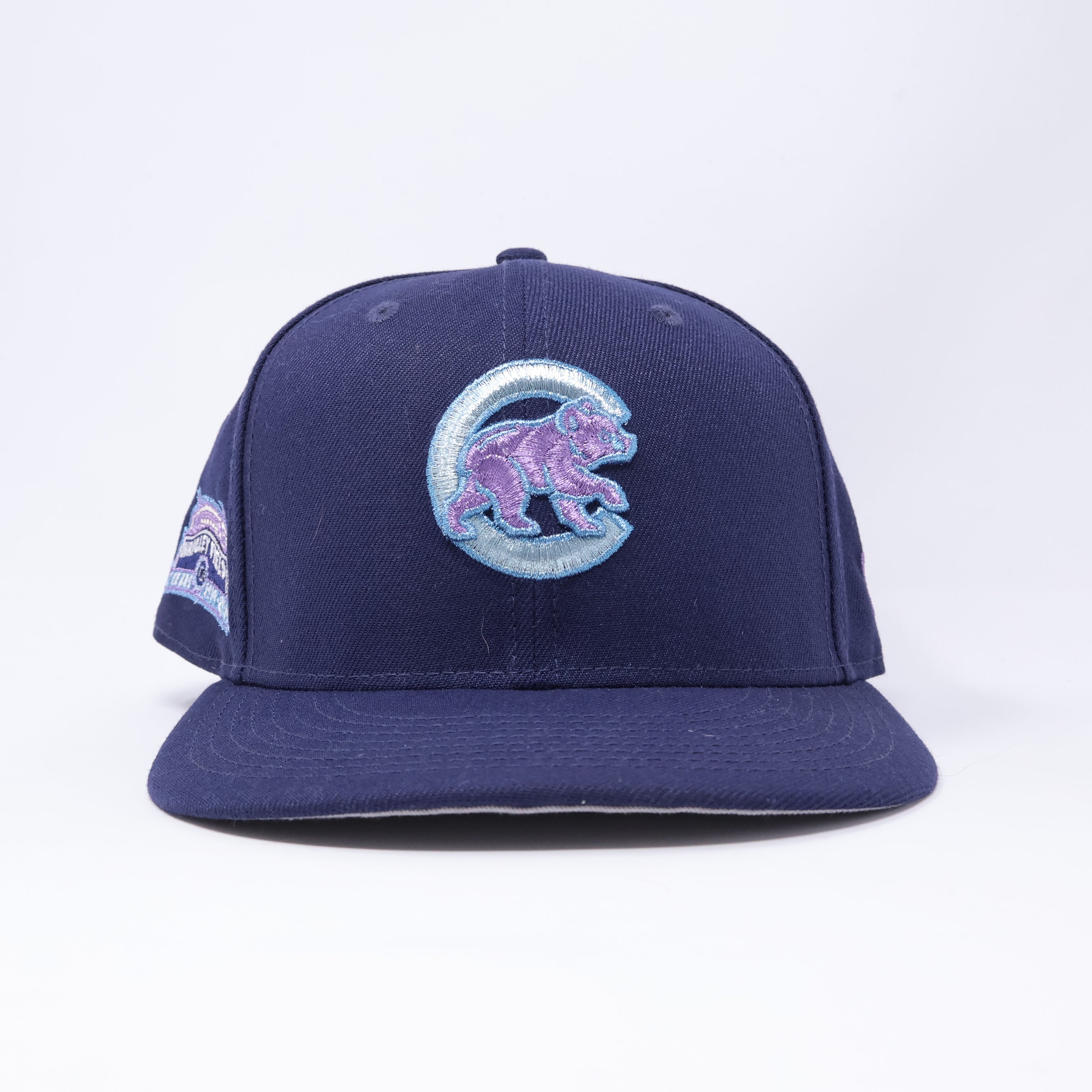 USED 3/8 Navy Chicago Cubs Wrigley Field 59fifty New Era Fitted Hat Cap