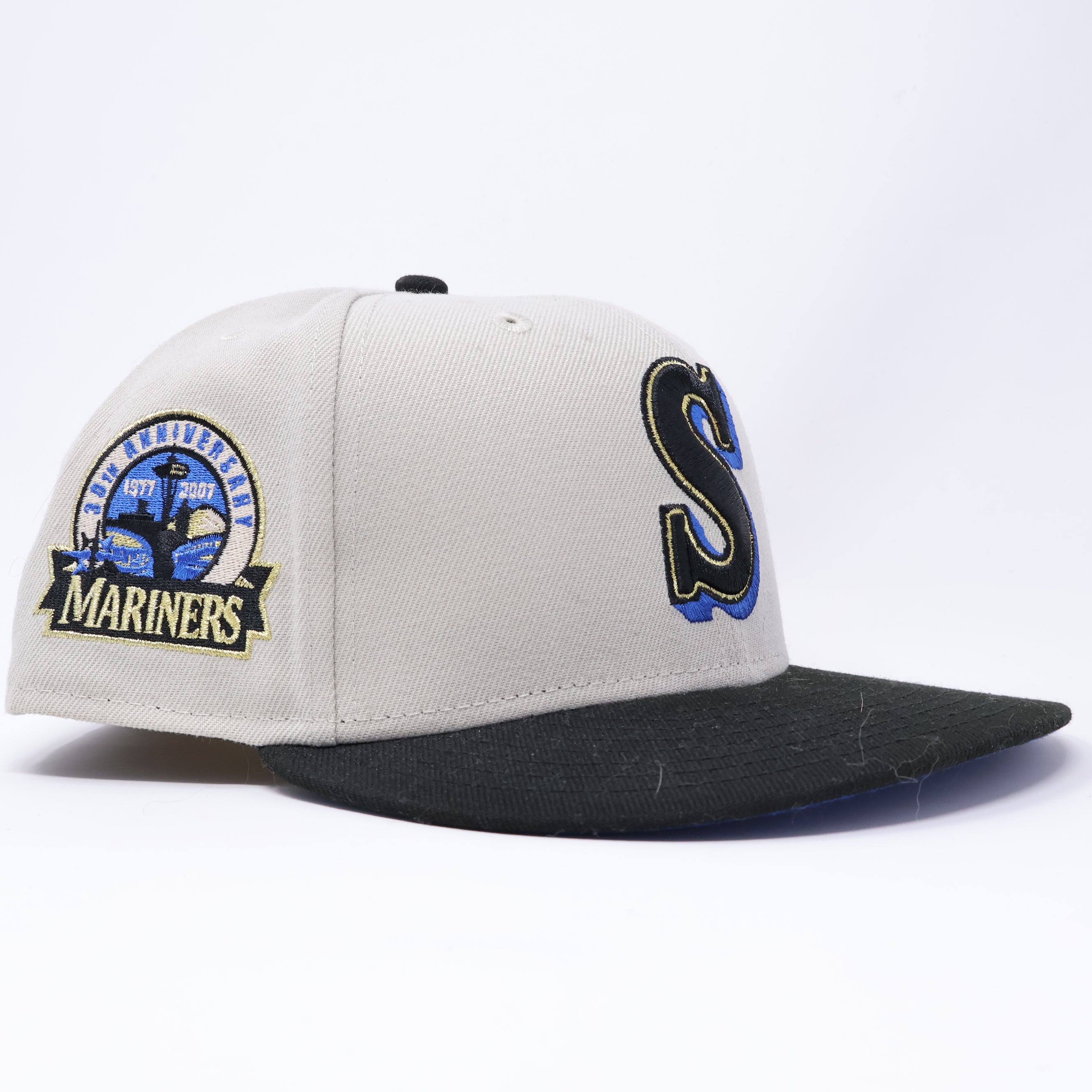 USED 1/2 Stone Seattle Mariners 30th Anniversary 59fifty New Era Fitted Hat Cap