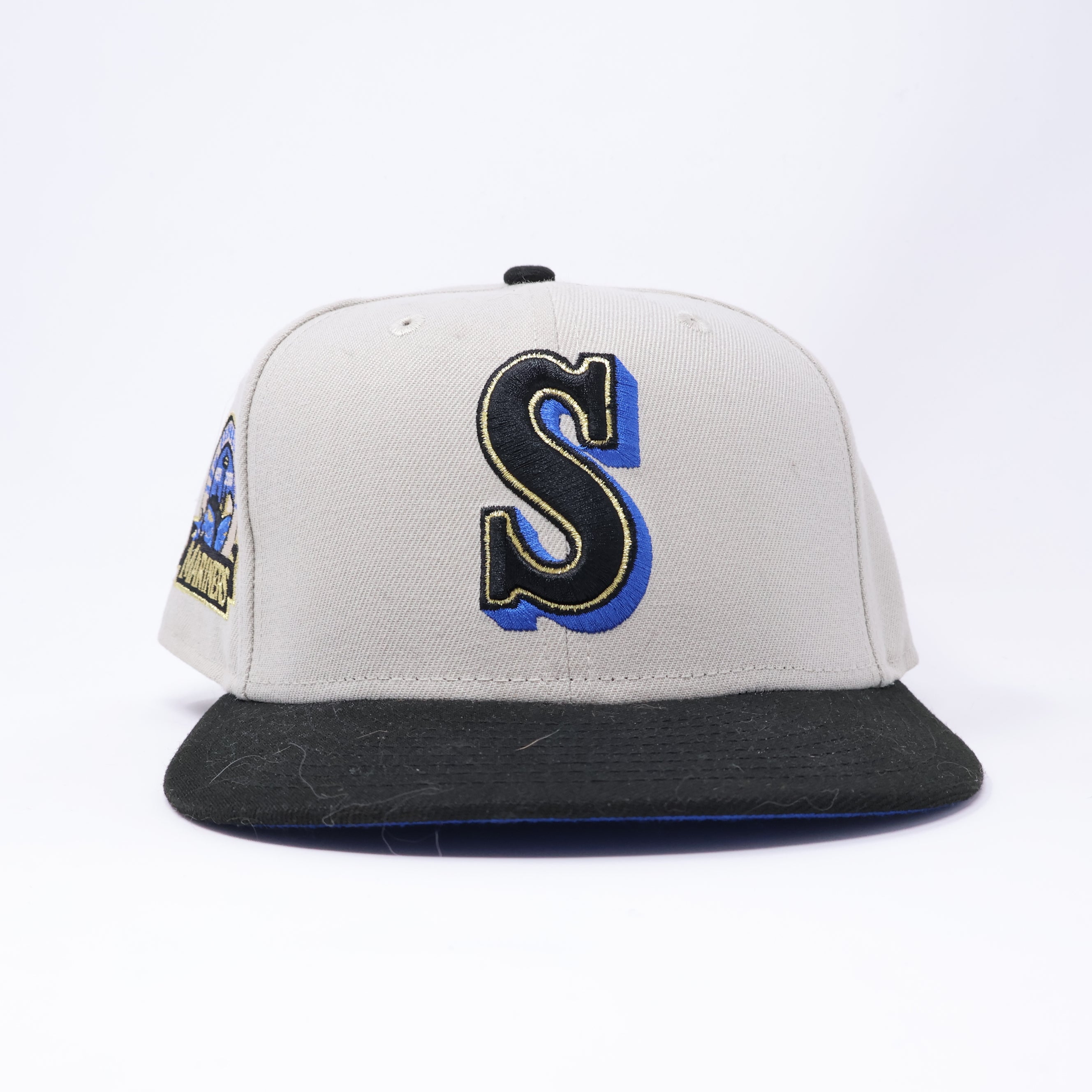 USED 1/2 Stone Seattle Mariners 30th Anniversary 59fifty New Era Fitted Hat Cap