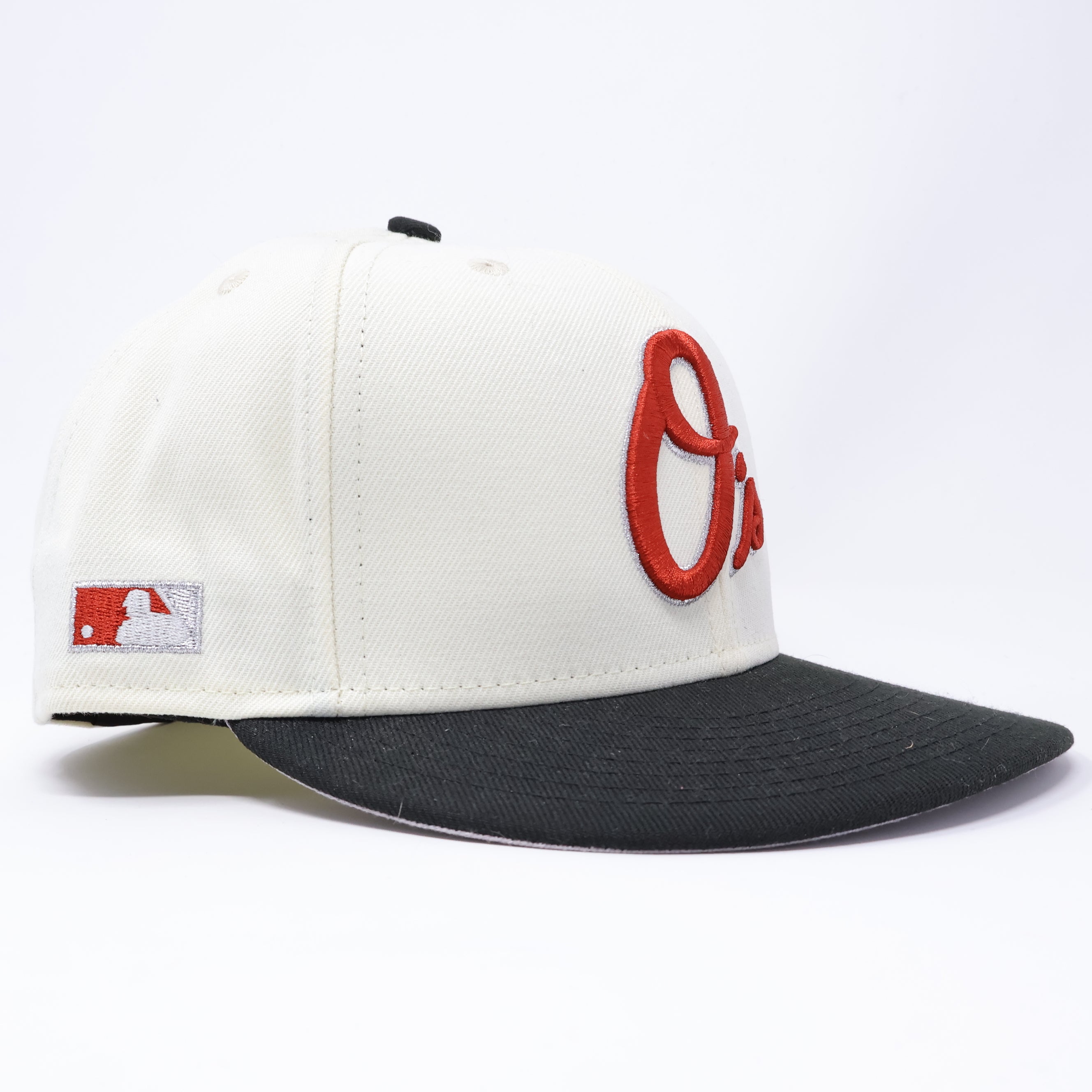 USED 3/8 Chrome Baltimore Orioles Side Batterman 59fifty New Era Fitted Hat Cap