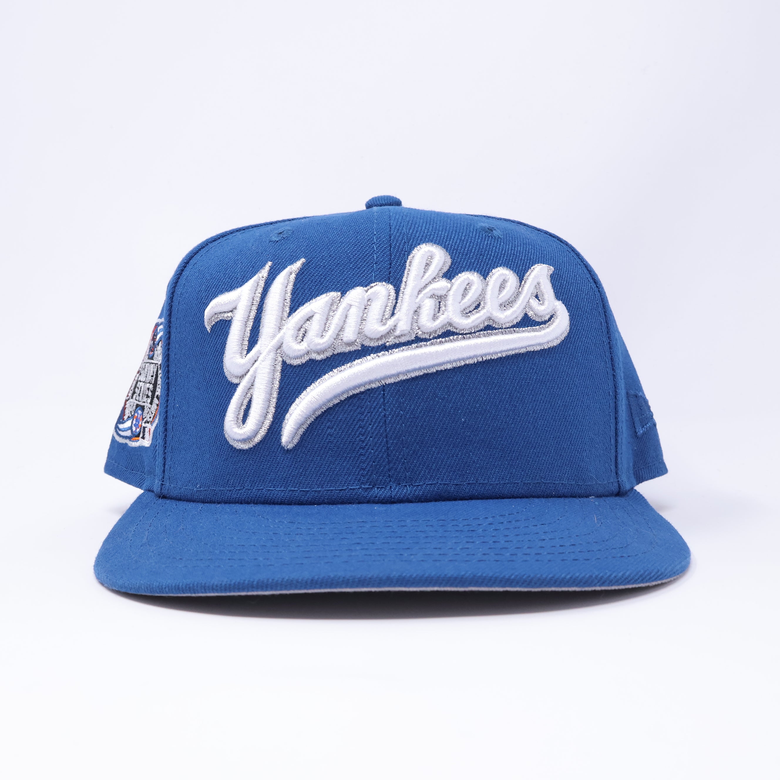 USED 1/2 Blue New York Yankees Subway Series 59fifty New Era Fitted Hat Cap