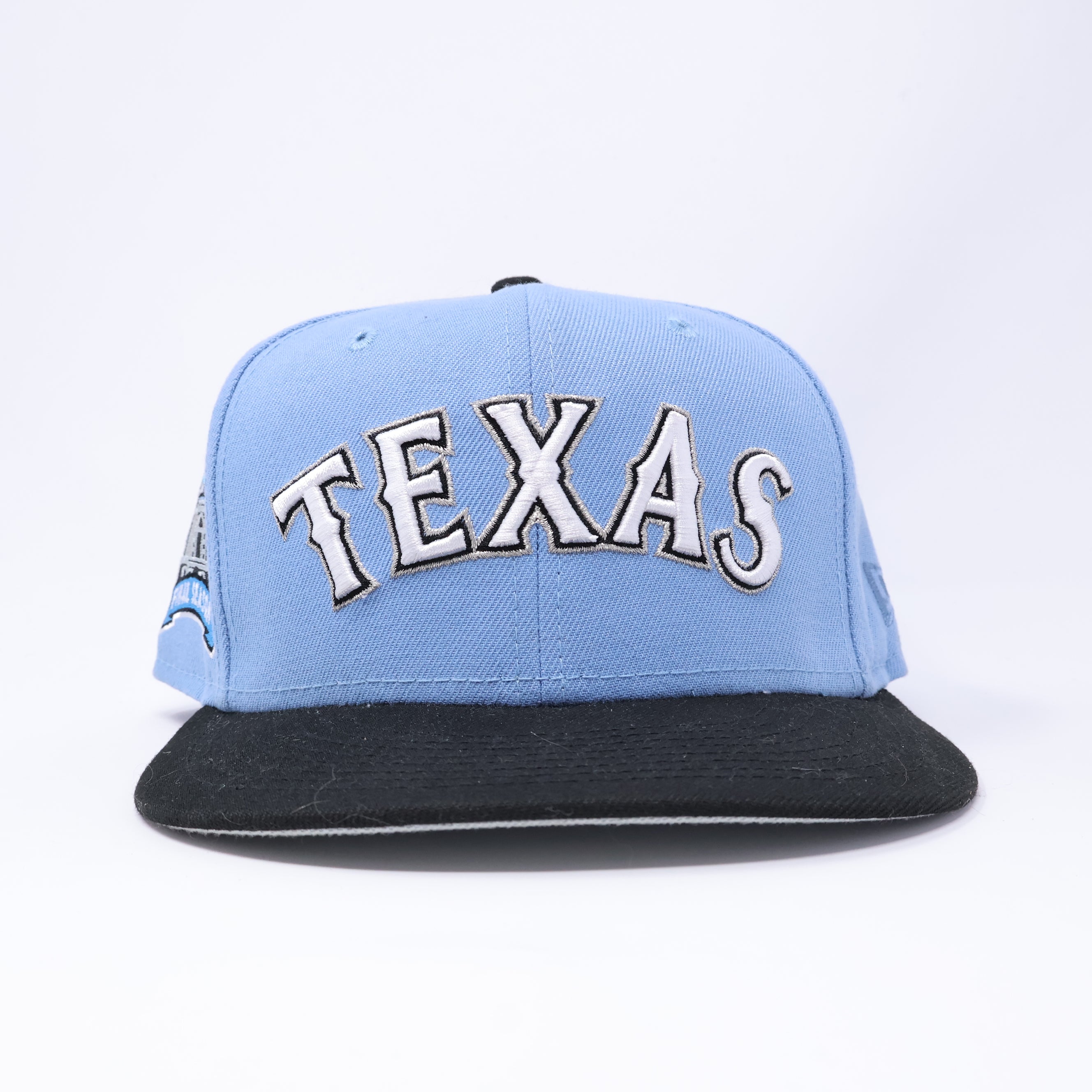 USED 3/8 Blue Dallas Texas Rangers Final Season 59fifty New Era Fitted Hat Cap