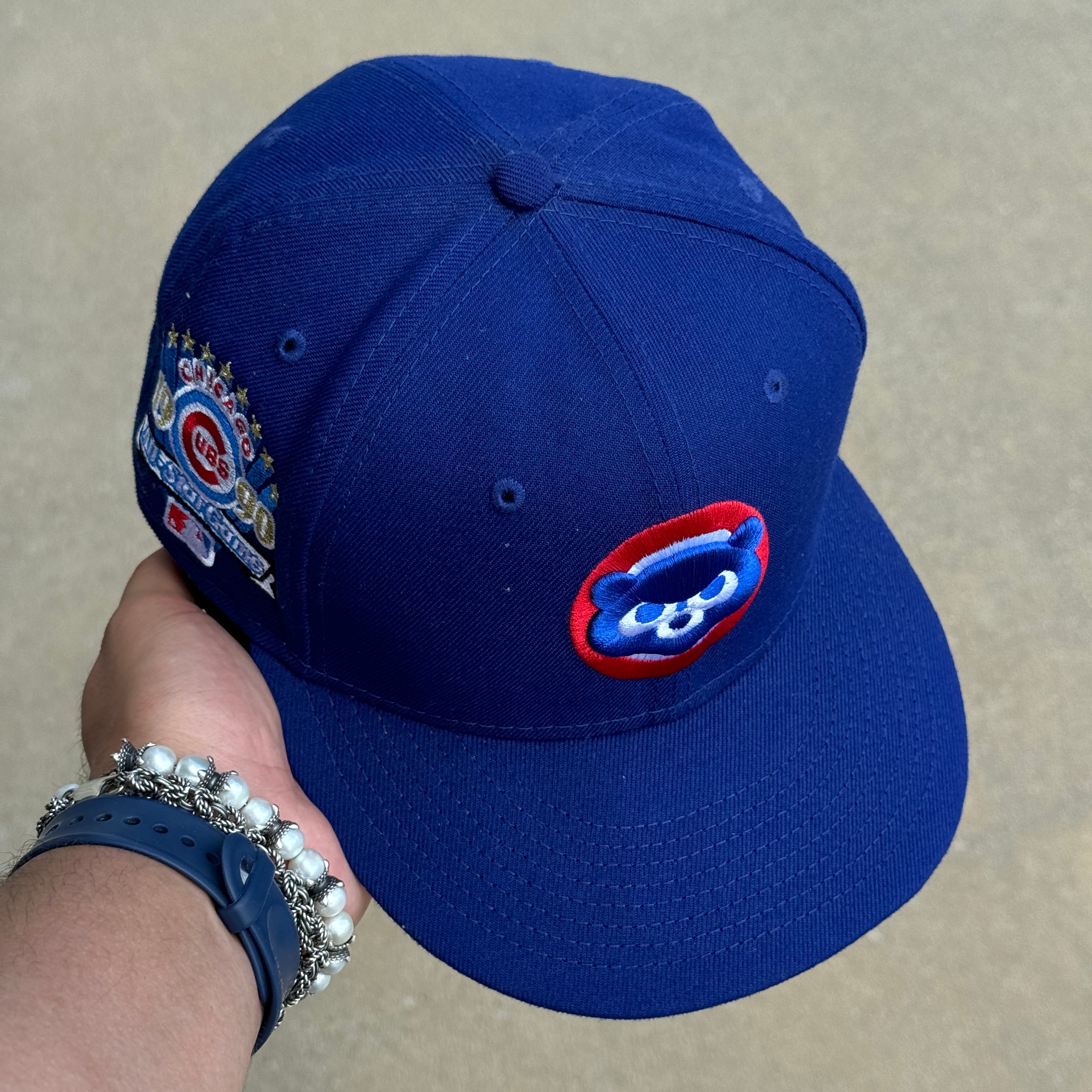 USED 1/8 Blue Chicago Cubs 1990 All Star Game 59fifty New Era Fitted Hat Cap