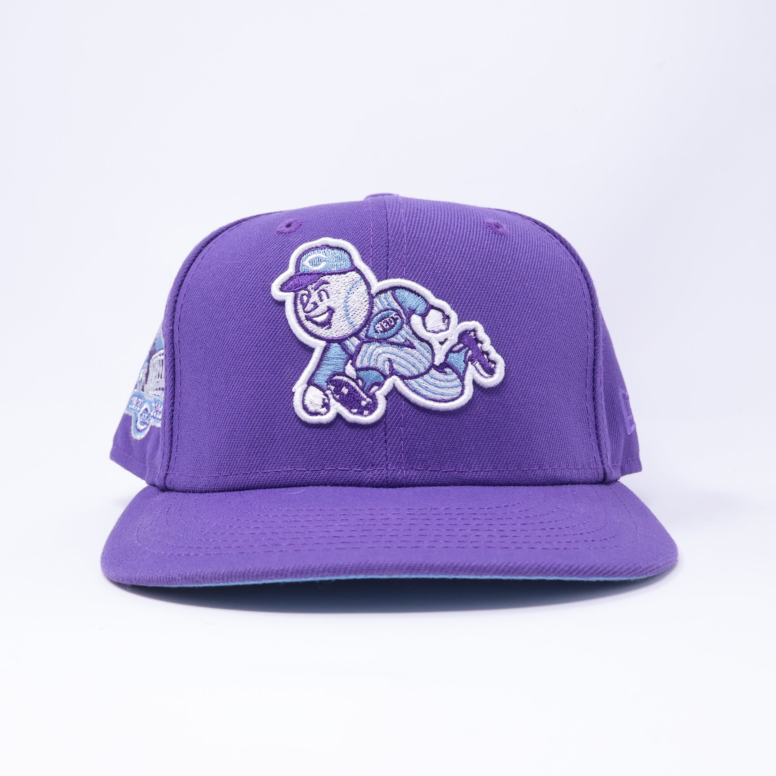 USED 1/2 Purple Cincinnati Reds 1970-2002 59fifty New Era Fitted Hat Cap