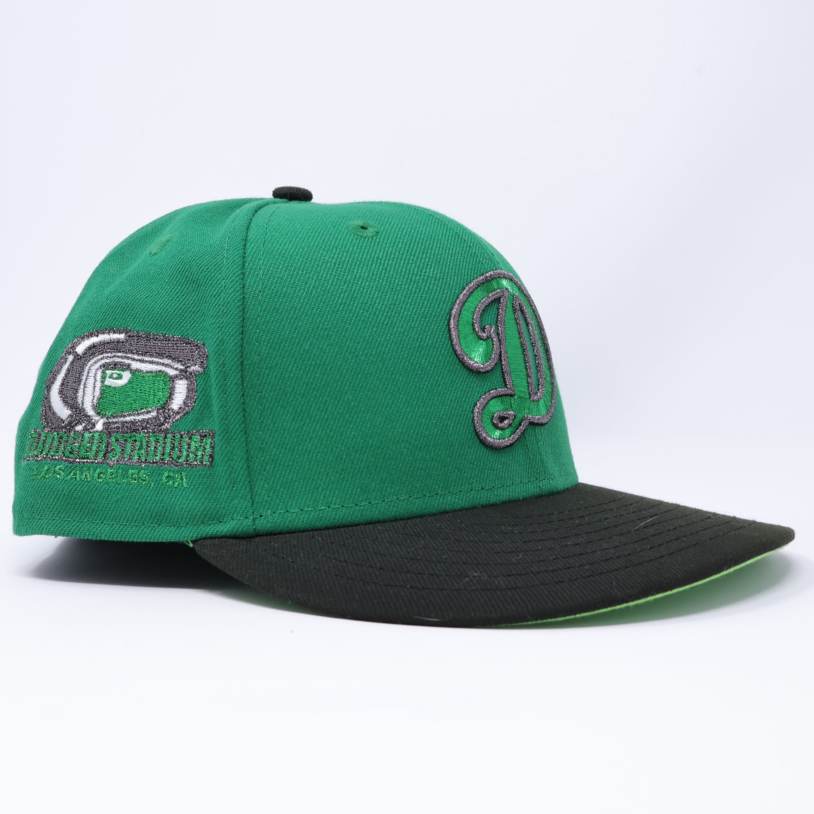 USED 1/2 Green Los Angeles Dodgers Dodgers Stadium 59fifty New Era Fitted Hat Cap