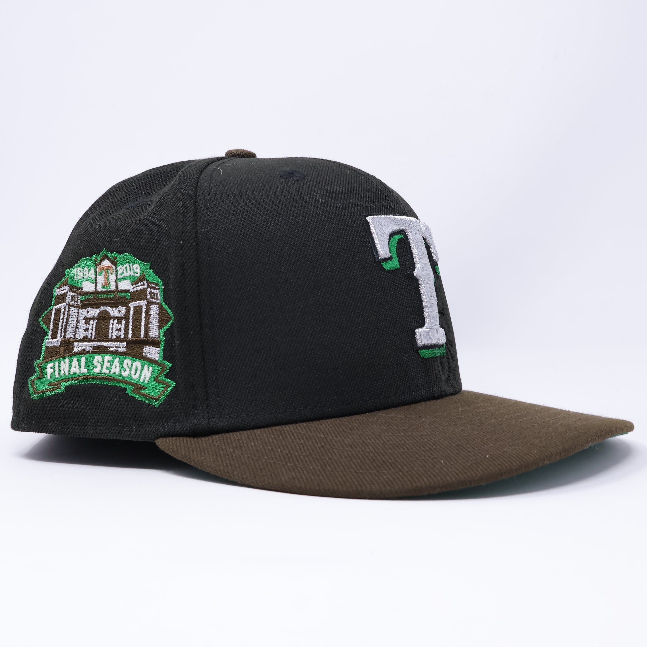 USED 1/2 Black Dallas Texas Rangers Final Season 59fifty New Era Fitted Hat Cap