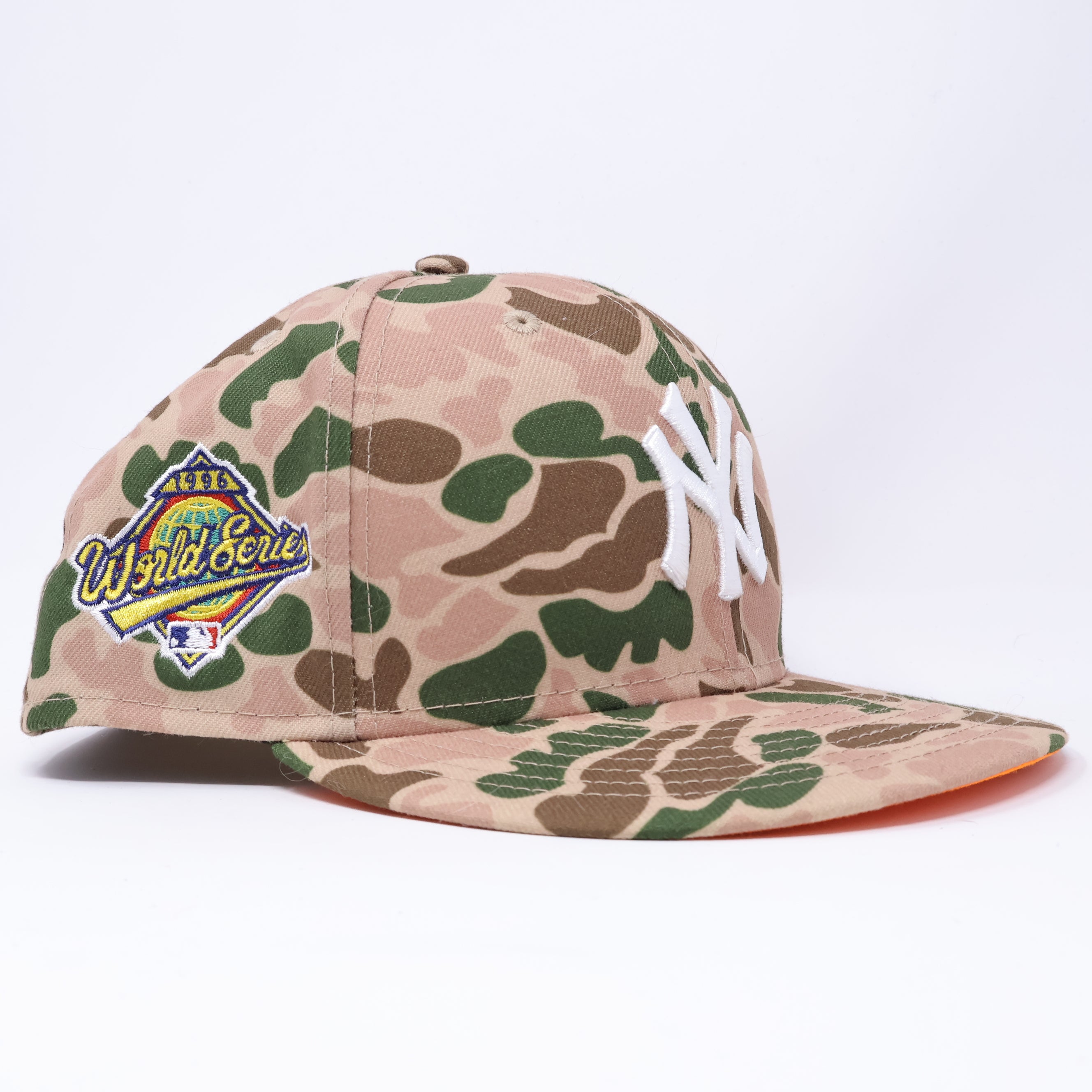 USED 1/2 Camo New York Yankees 1996 World Series 59fifty New Era Fitted Hat Cap