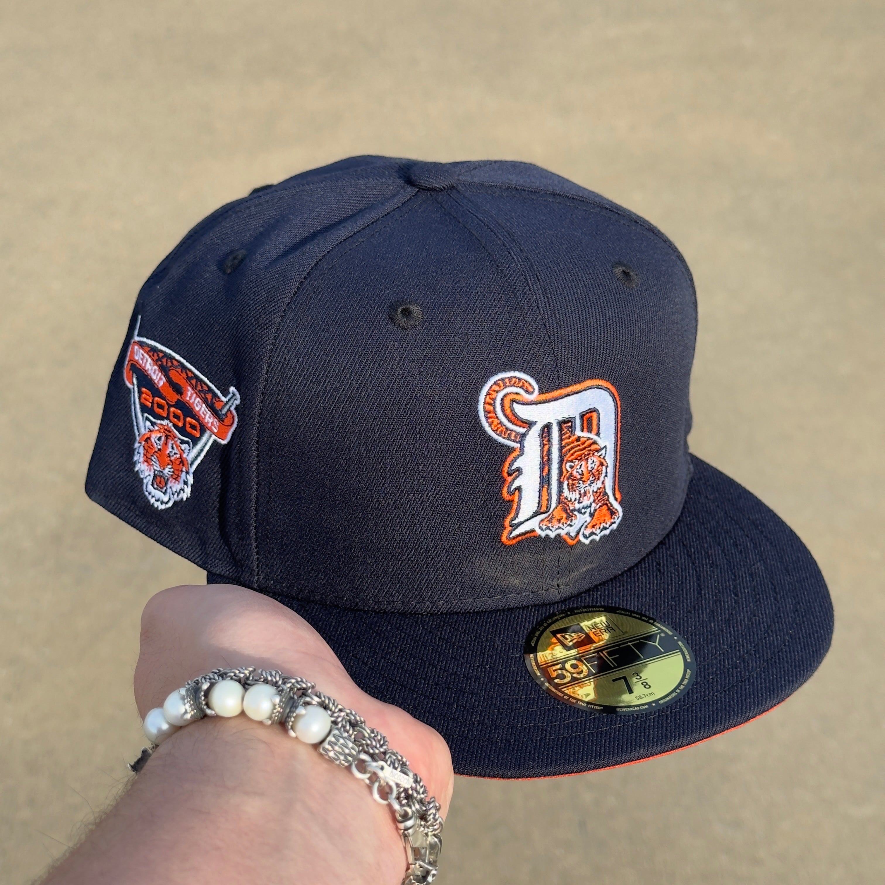 Black Detroit Tigers 2000 Year Side Patch 59fifty New Era Fitted Cap Hat