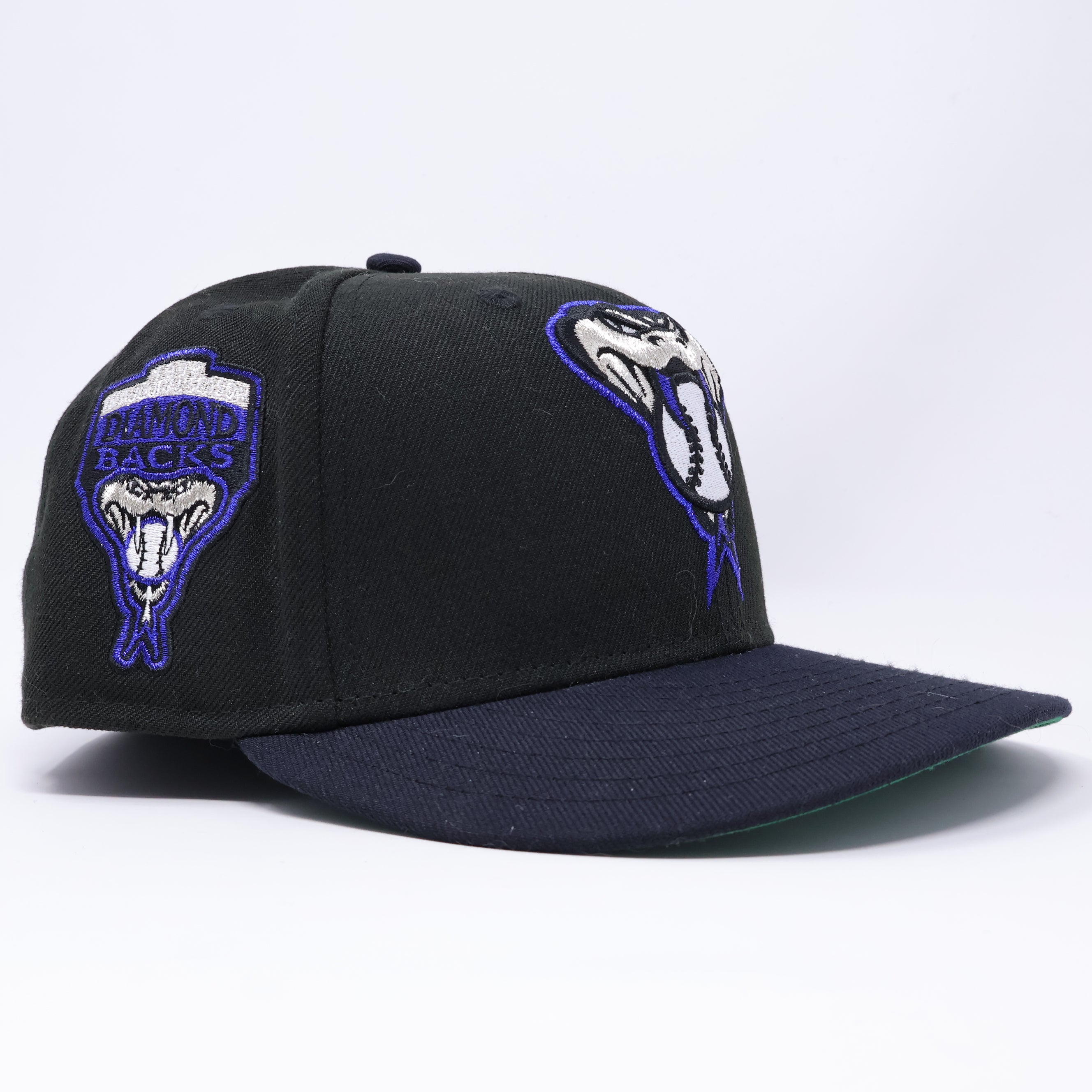USED 3/8 Black Arizona Diamondbacks 1998 Inaugural Season 59fifty New Era Fitted Hat Cap