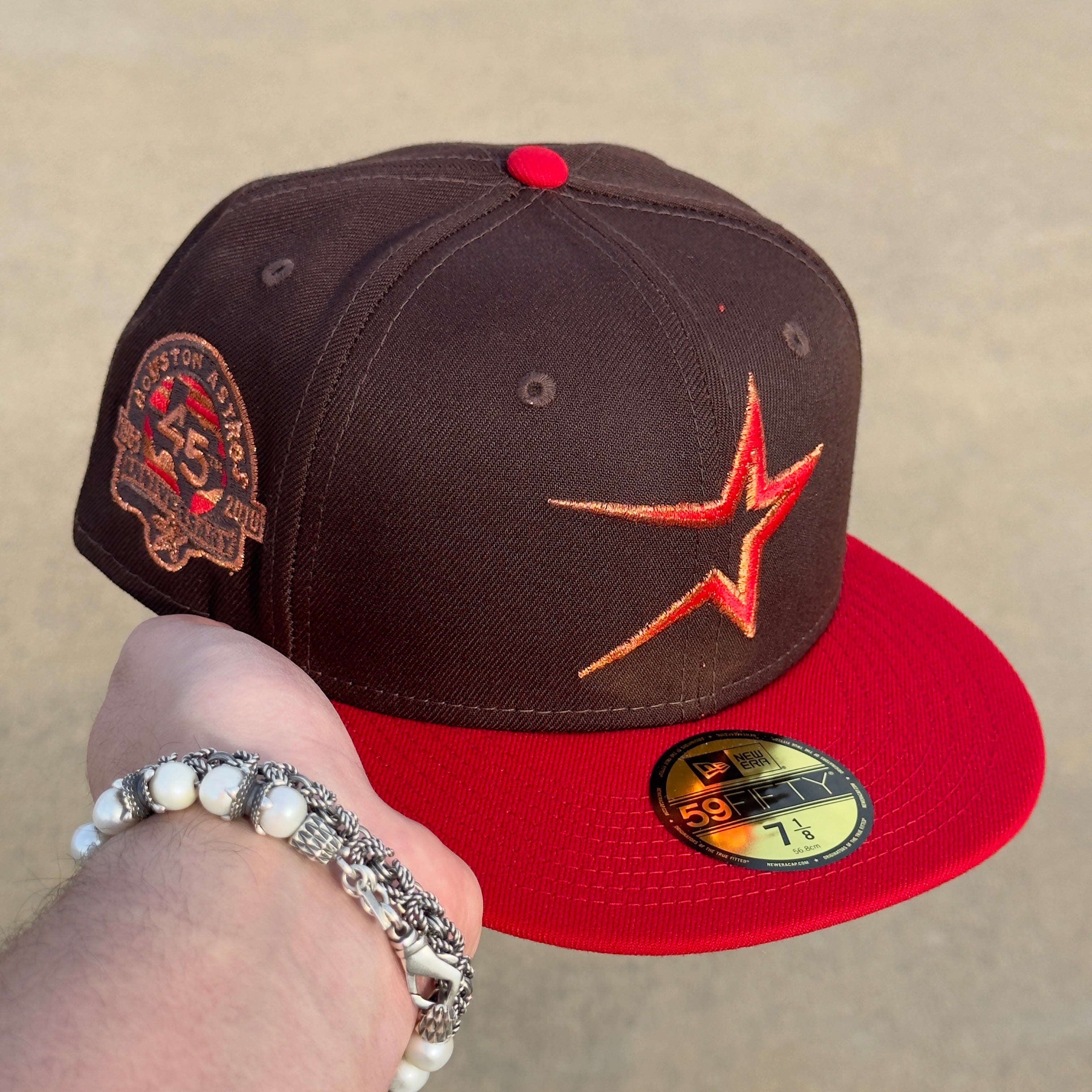 Brown Red Houston Astros 45th Anniversary 59fifty New Era Fitted Cap Hat