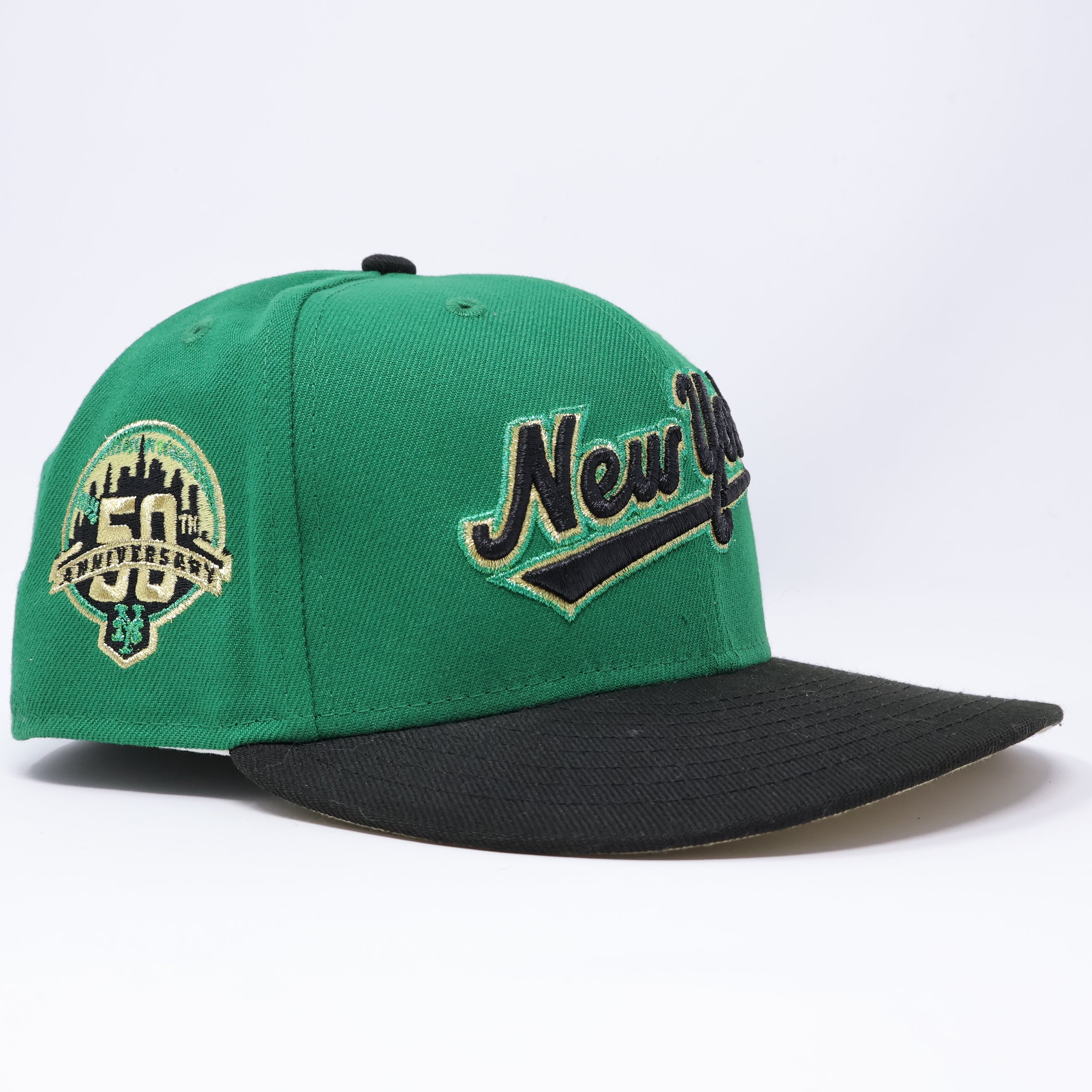 USED 3/8 Green New York Mets 50th Anniversary 59fifty New Era Fitted Hat Cap