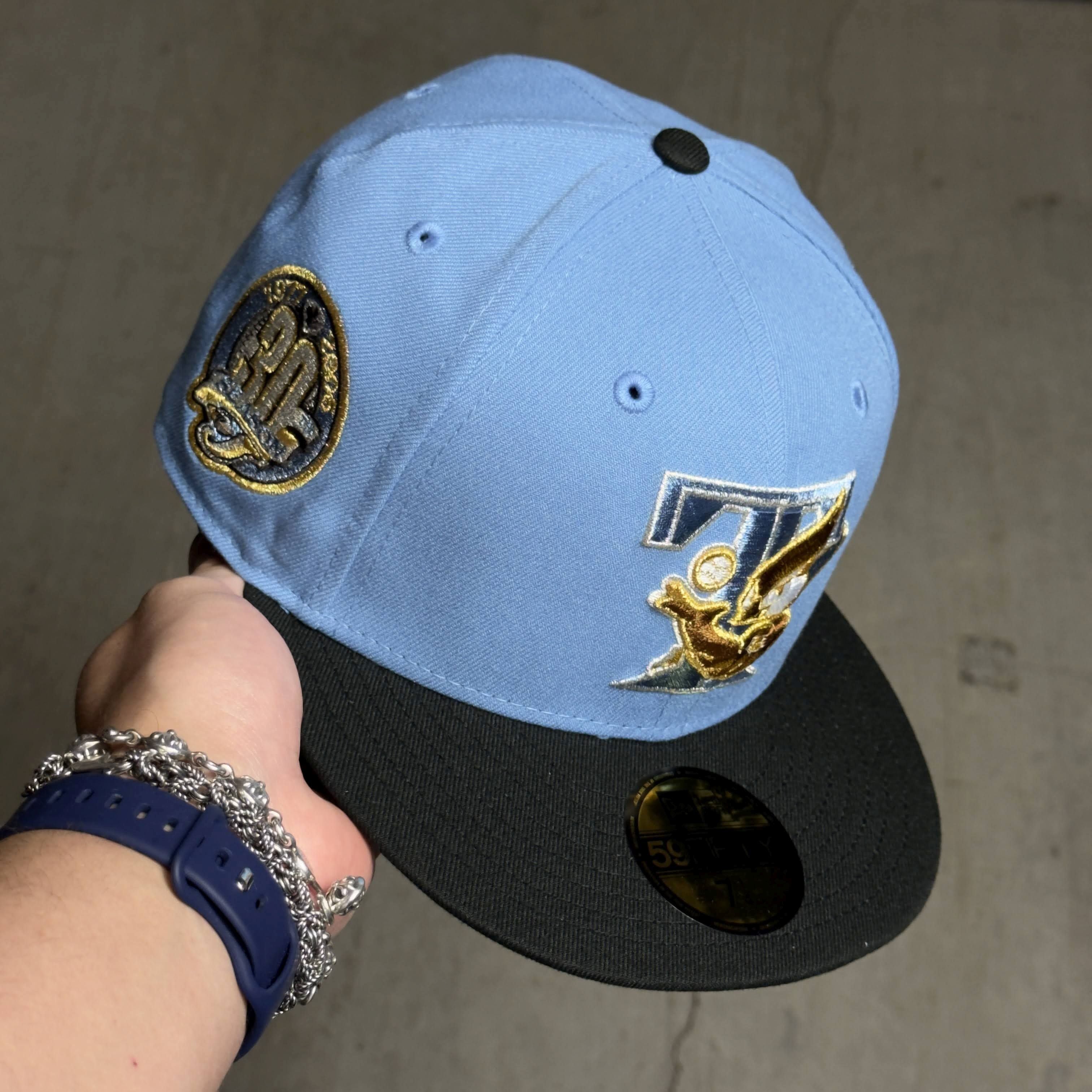 NWT 1/4 Blue Toronto Blue Jays 30th Season 59fifty New Era Fitted Hat Cap