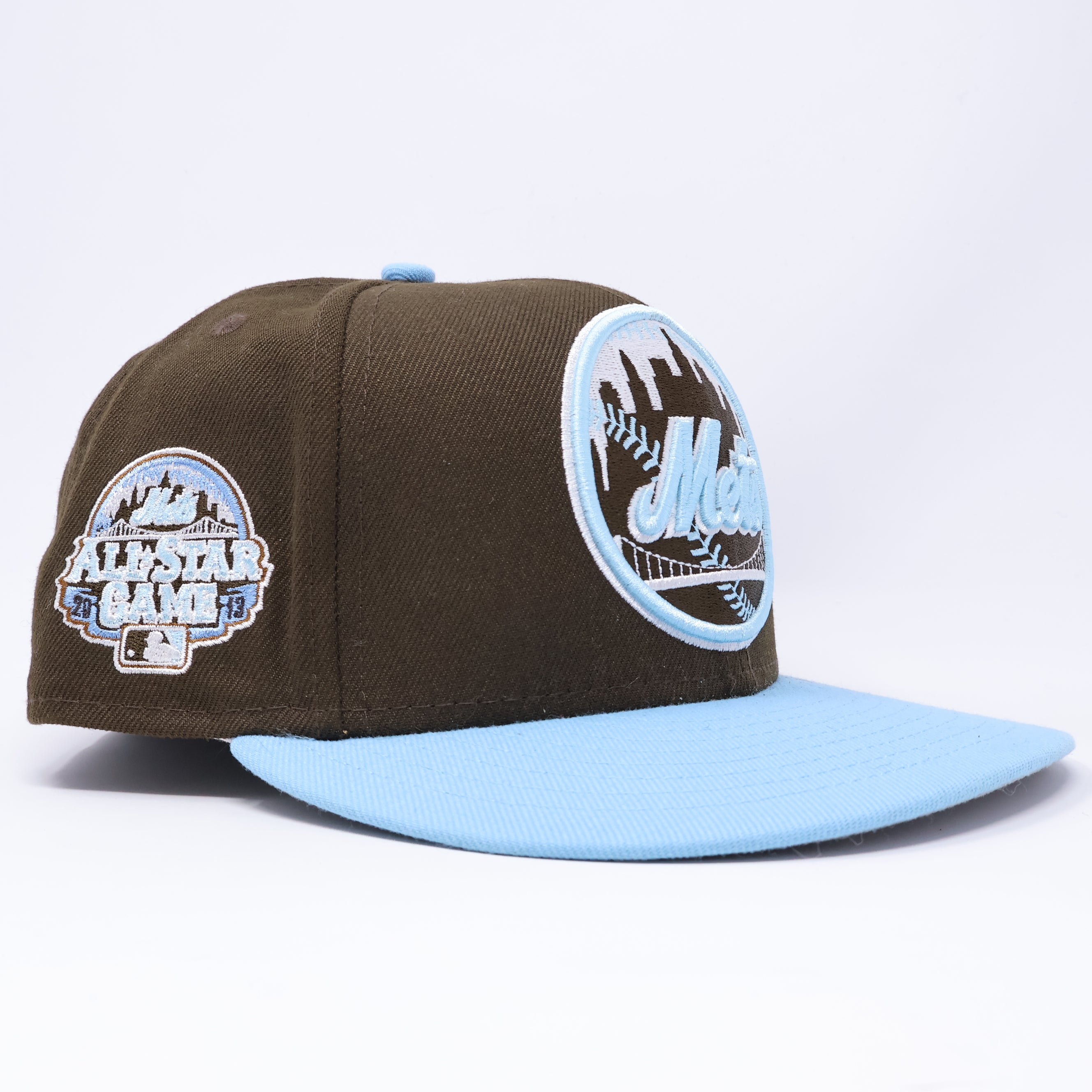 USED 1/2 Brown New York Mets 2013 All Star Game 59fifty New Era Fitted Hat Cap