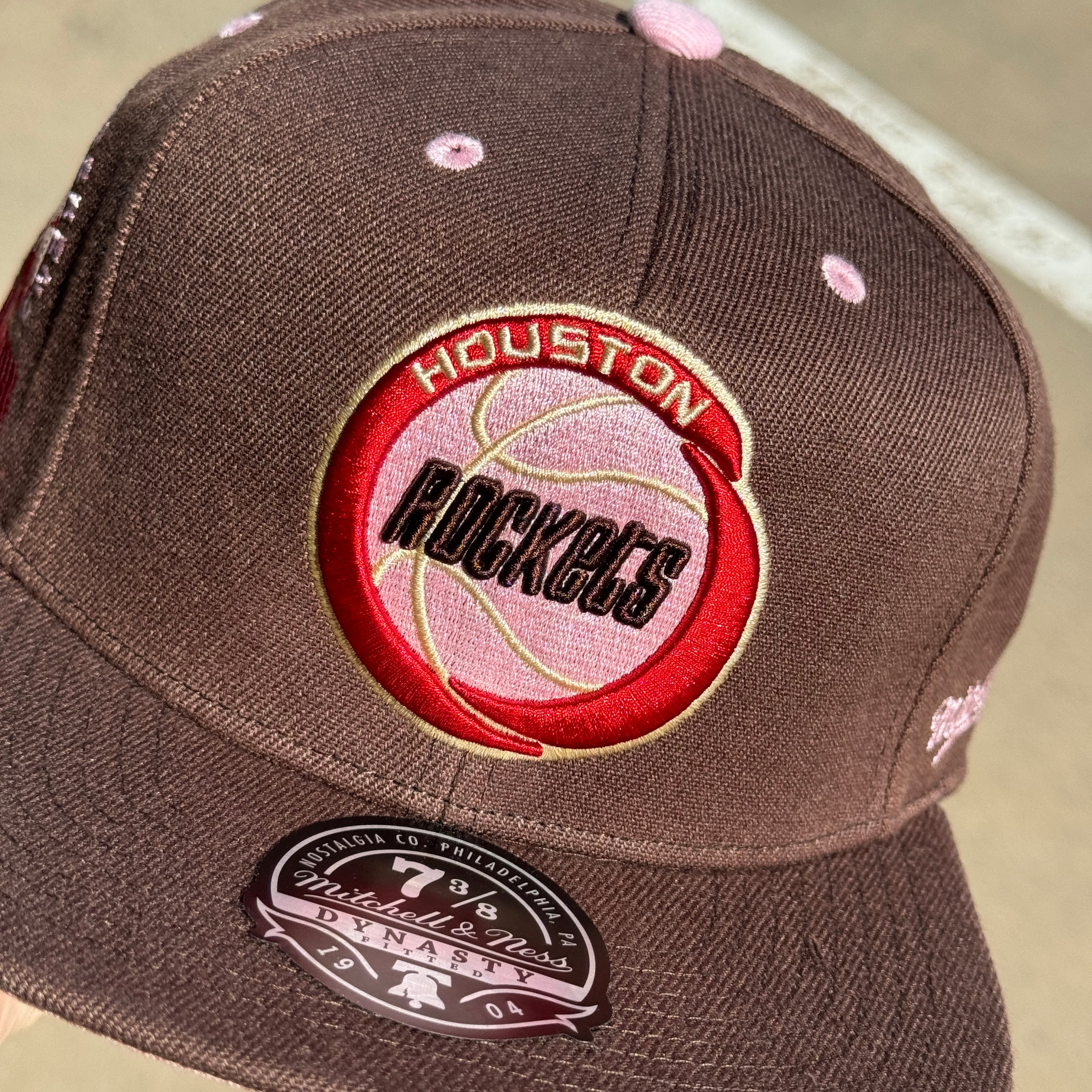 NEW 3/8 Brown Houston Rockets All Star Weekend NBA Mitchell & Ness Dynasty