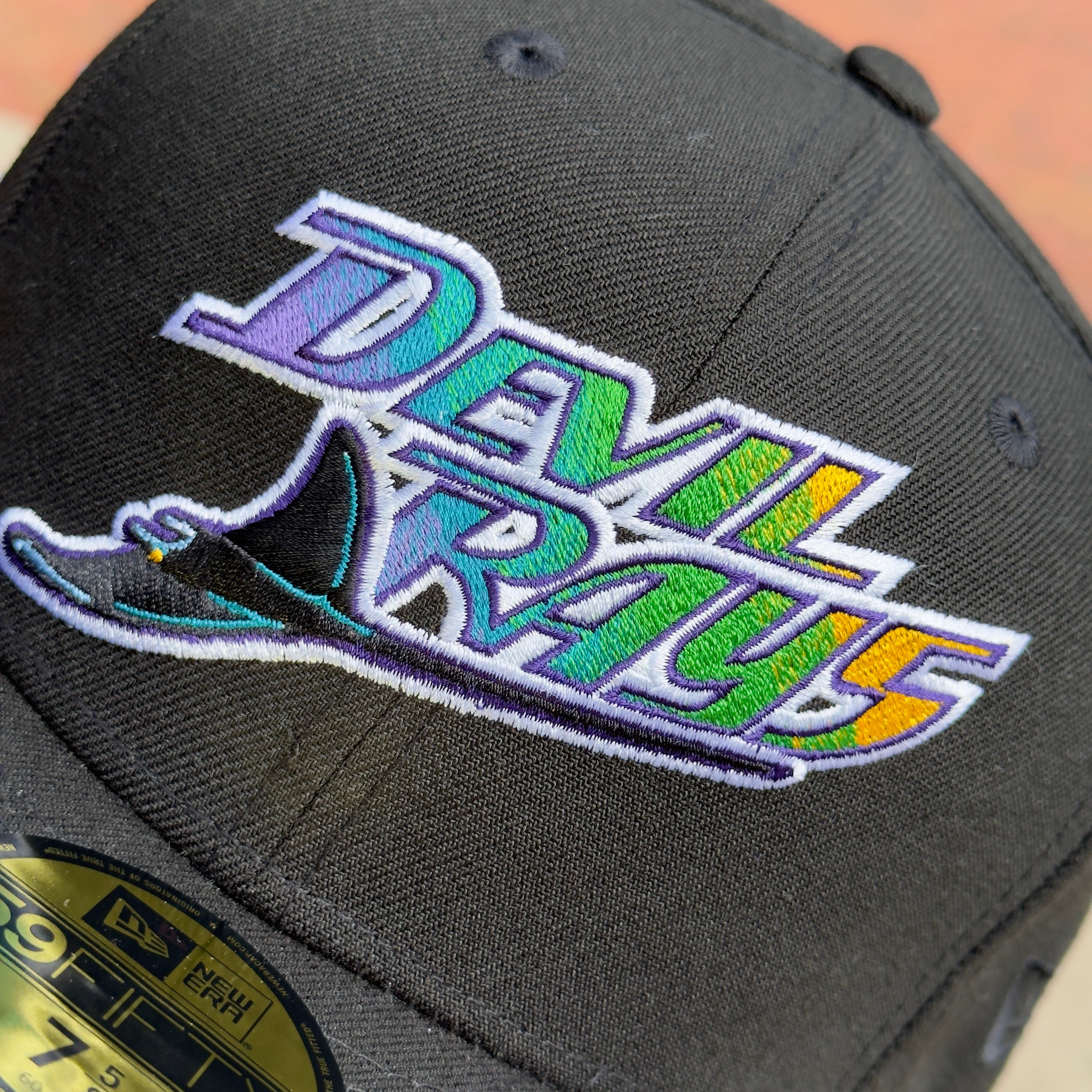 7 5/8 Black Tampa Devil Rays Inaugural Season 1998 59fifty New Era Fitted Cap