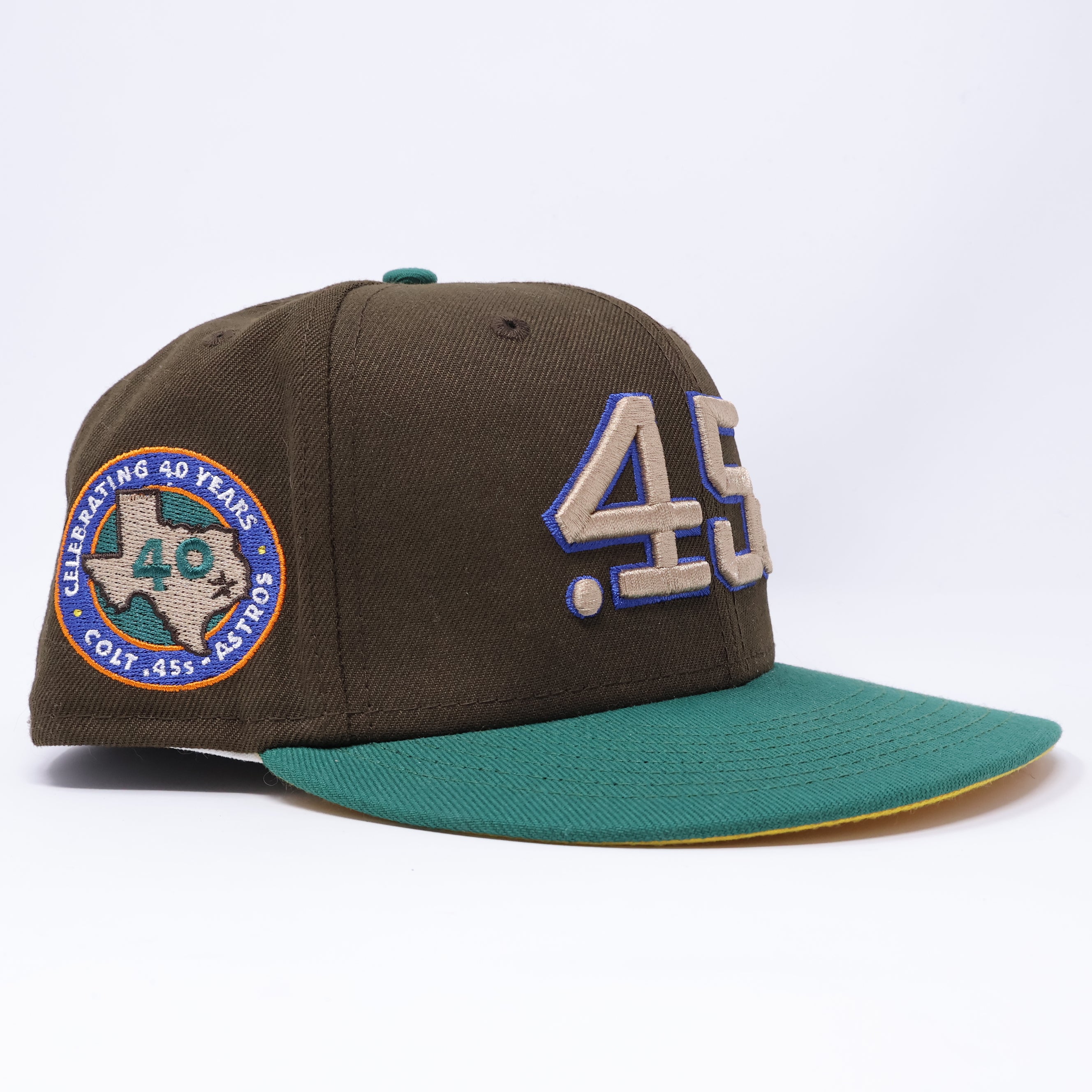 USED 3/8 Brown Houston Astros Celebrating 40 Years 59fifty New Era Fitted Hat Cap