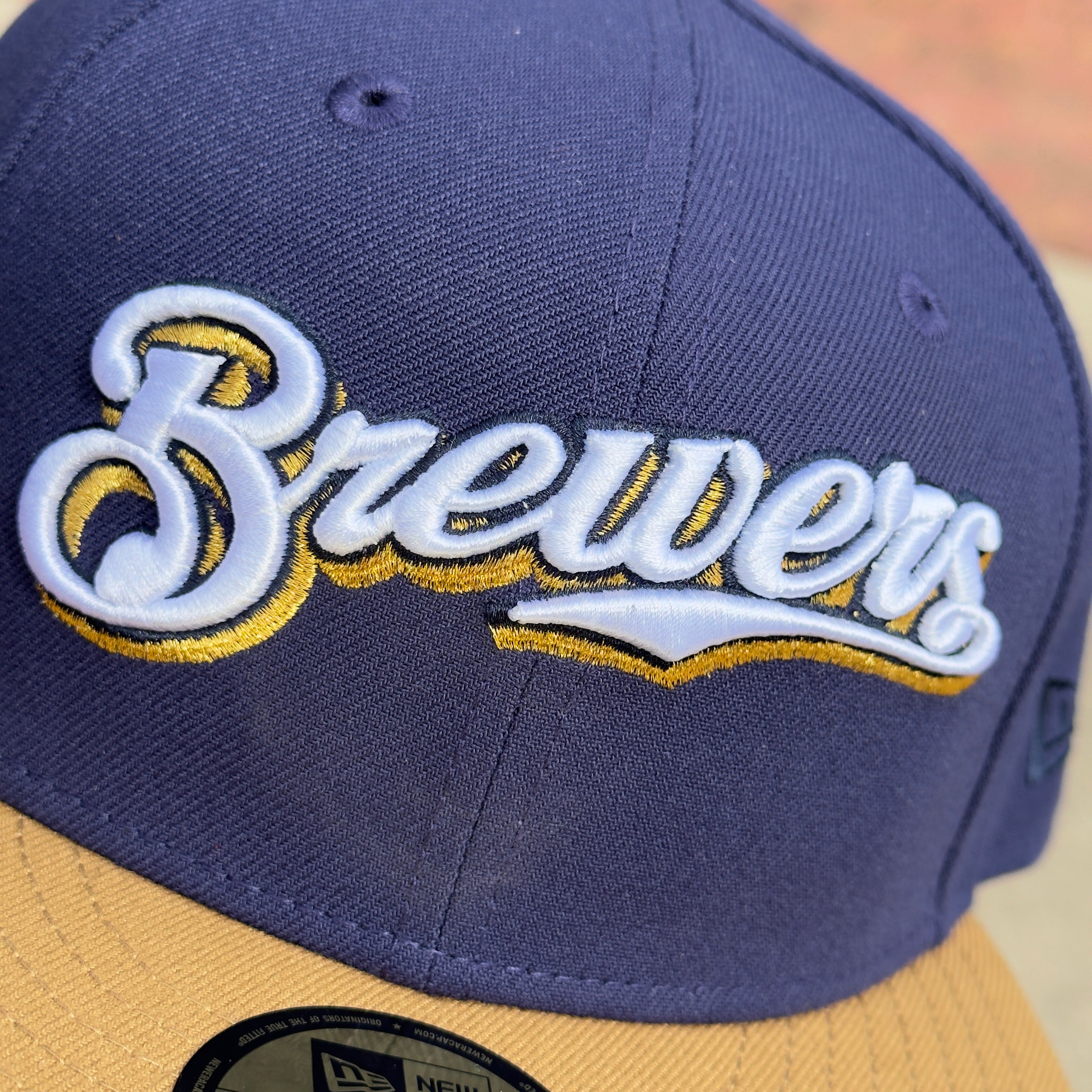 7 5/8 Hatclub Navy Milwaukee Brewers Side Patch Logo 59fifty New Era Fitted  Cap Hat