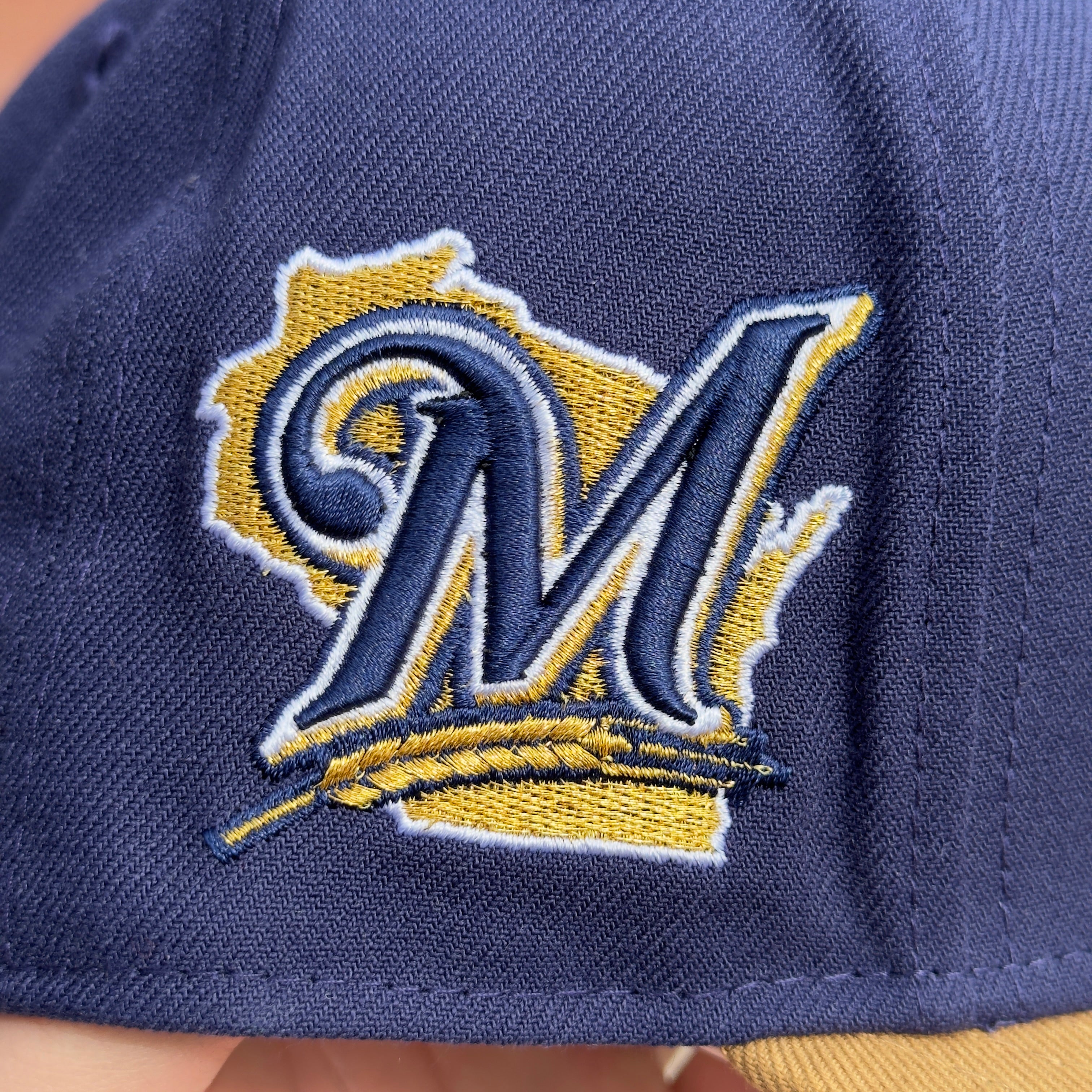 7 5/8 Hatclub Navy Milwaukee Brewers Side Patch Logo 59fifty New Era Fitted  Cap Hat