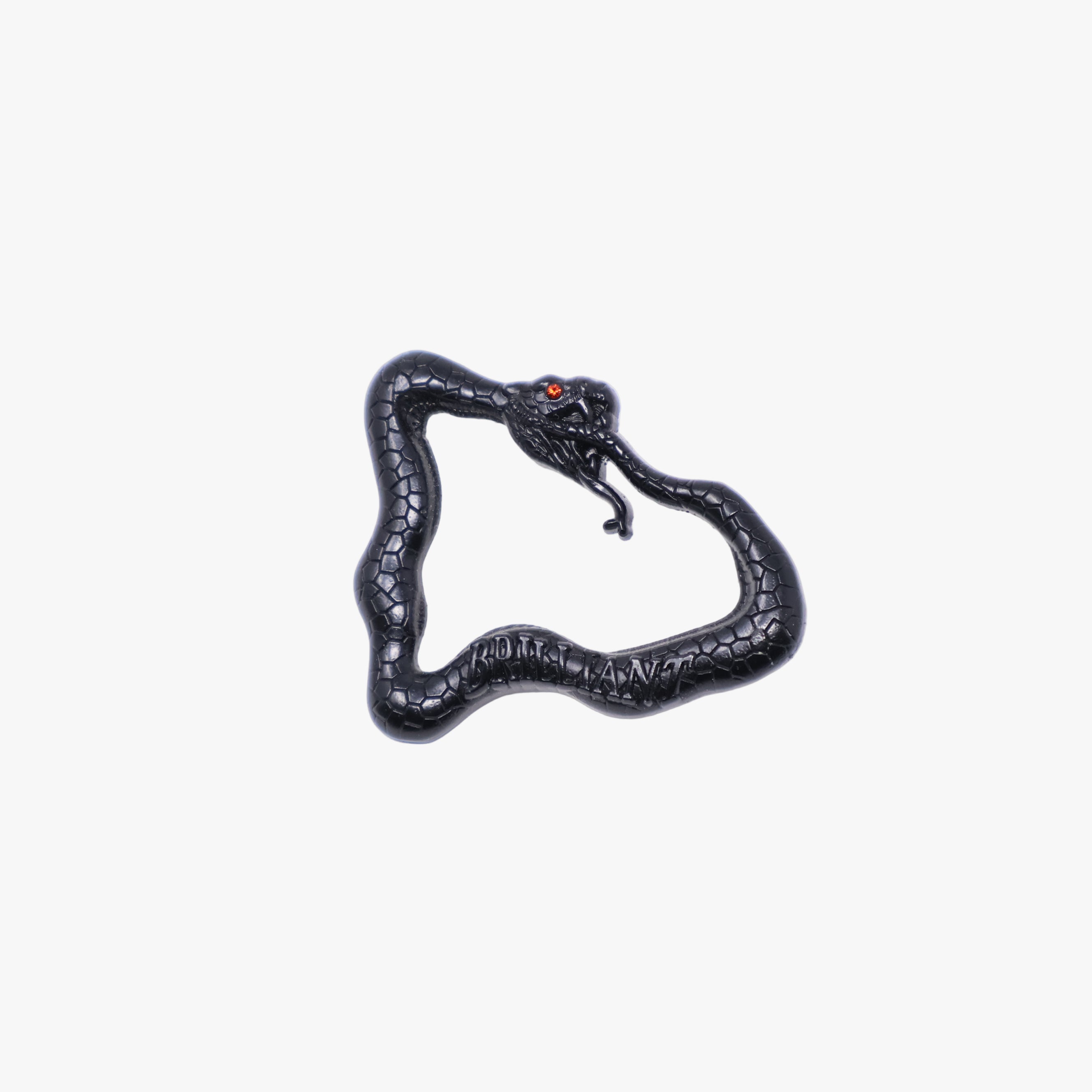 Black Cobra Snake Flag Outline Pin