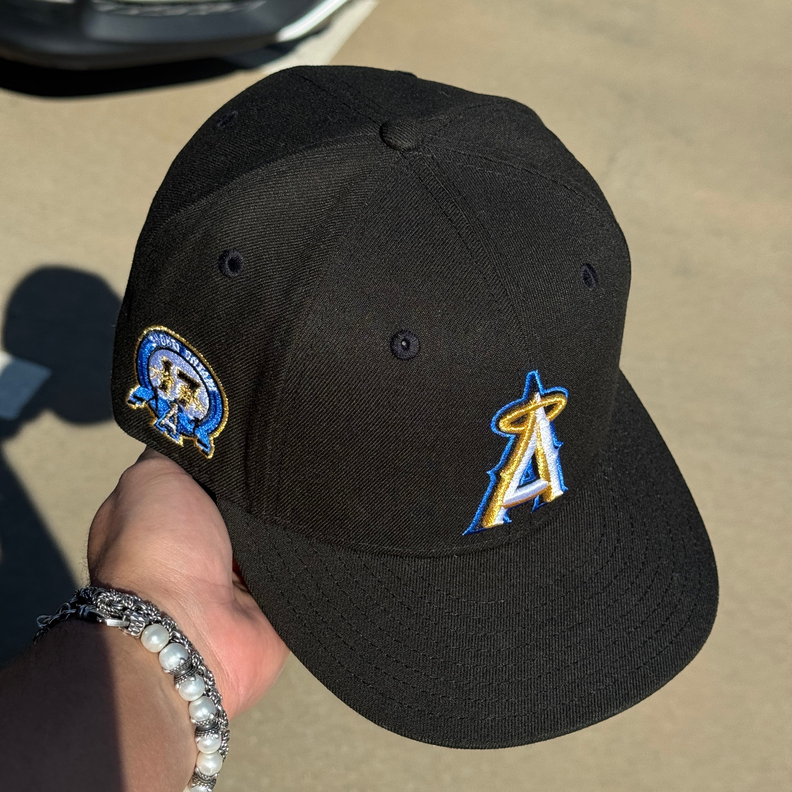 USED 5/8 Black Los Angeles Angels Shohei Ohtani  59fifty New Era Fitted Hat Cap