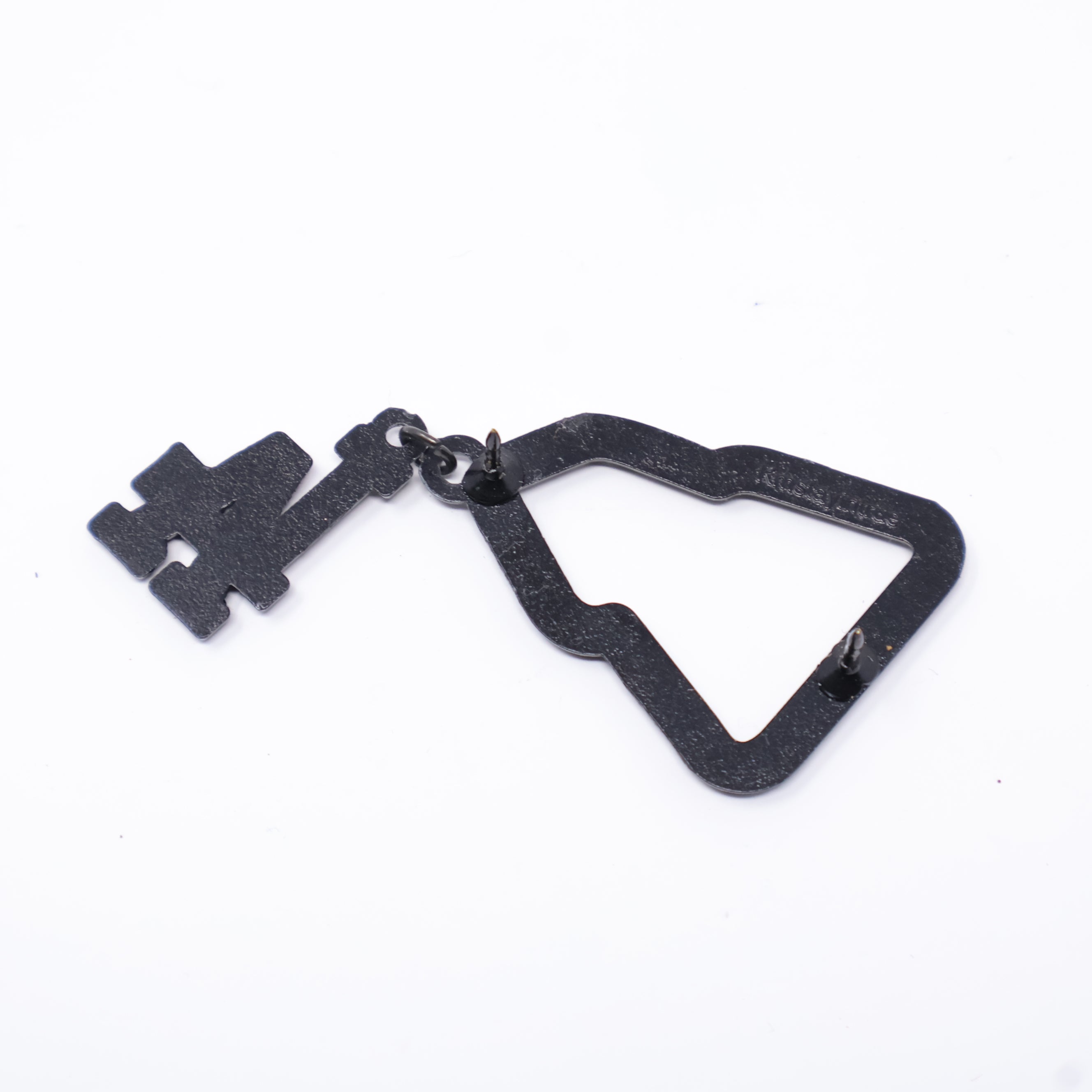 Black Rhinestone Los Angeles LA Flag Outline Pin