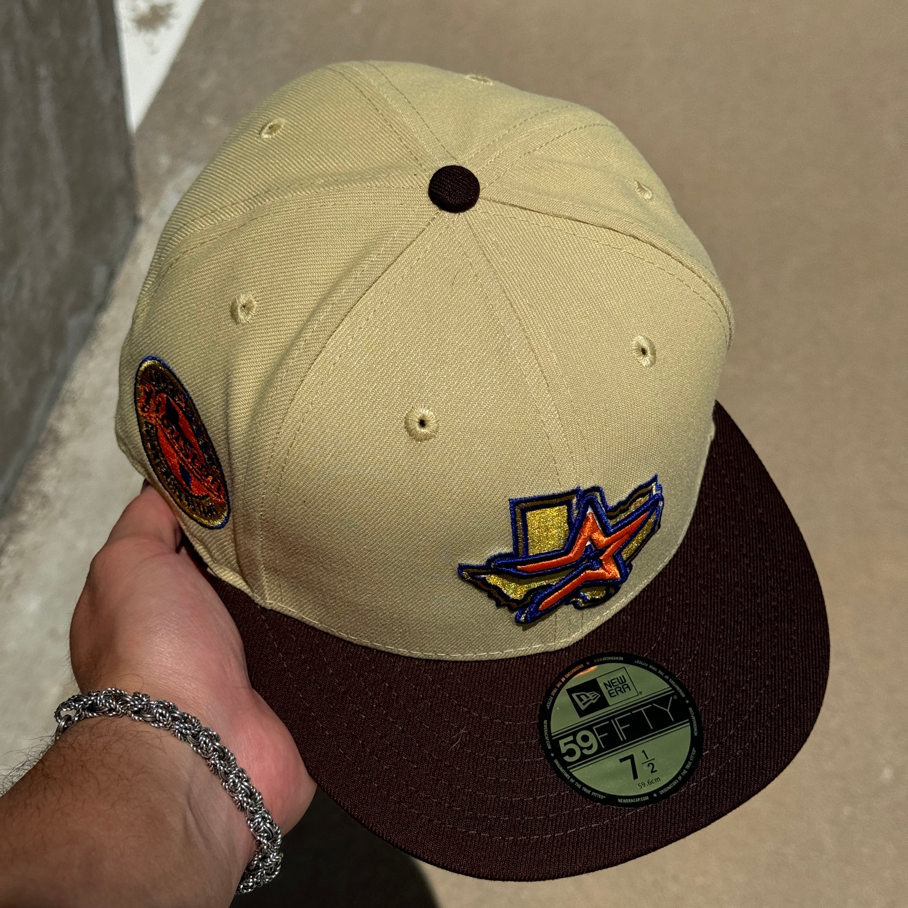 Khaki Houston Astros Celebrating 45 Years 59fifty New Era Fitted Hat Cap