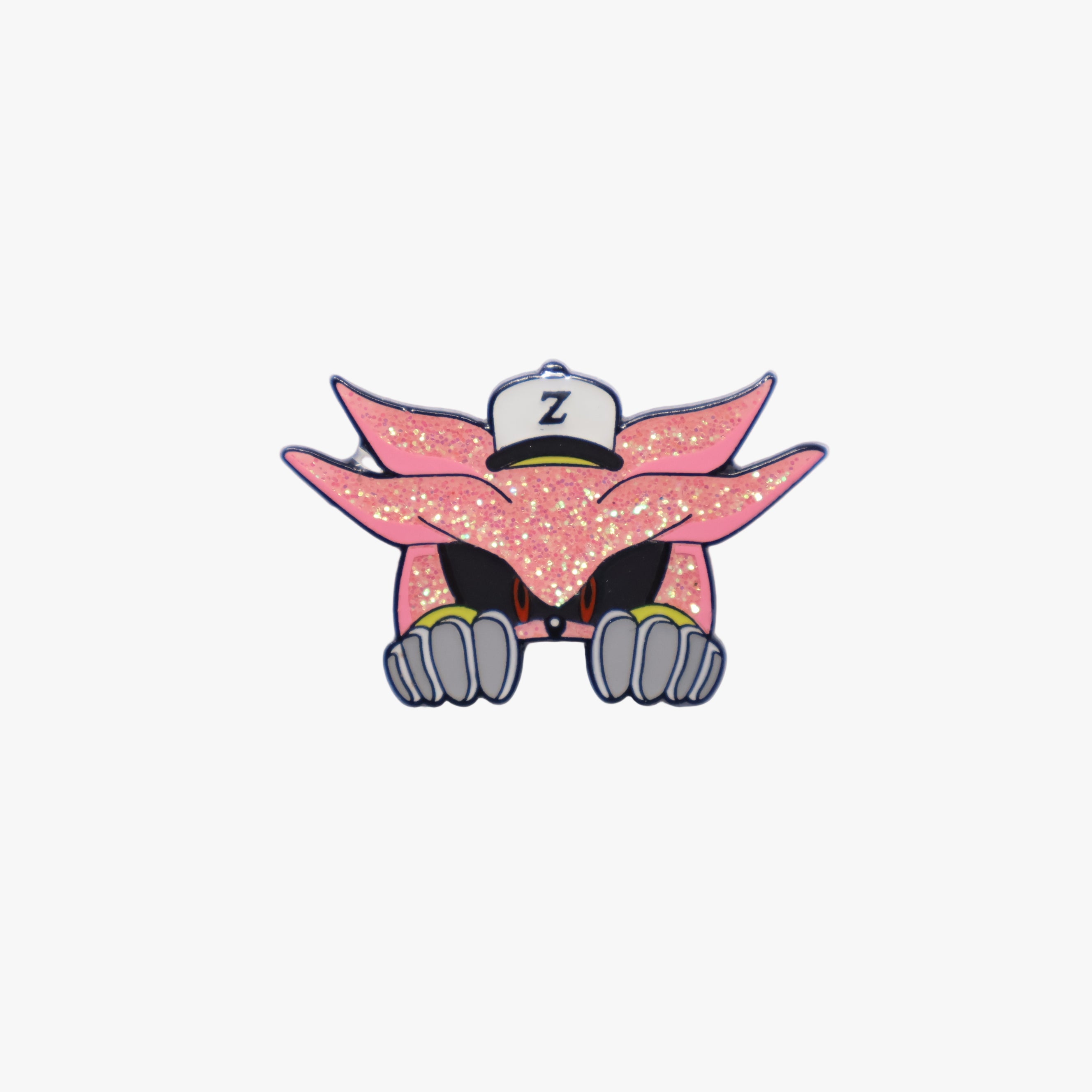 Pink Silver Buu Peeker Pin