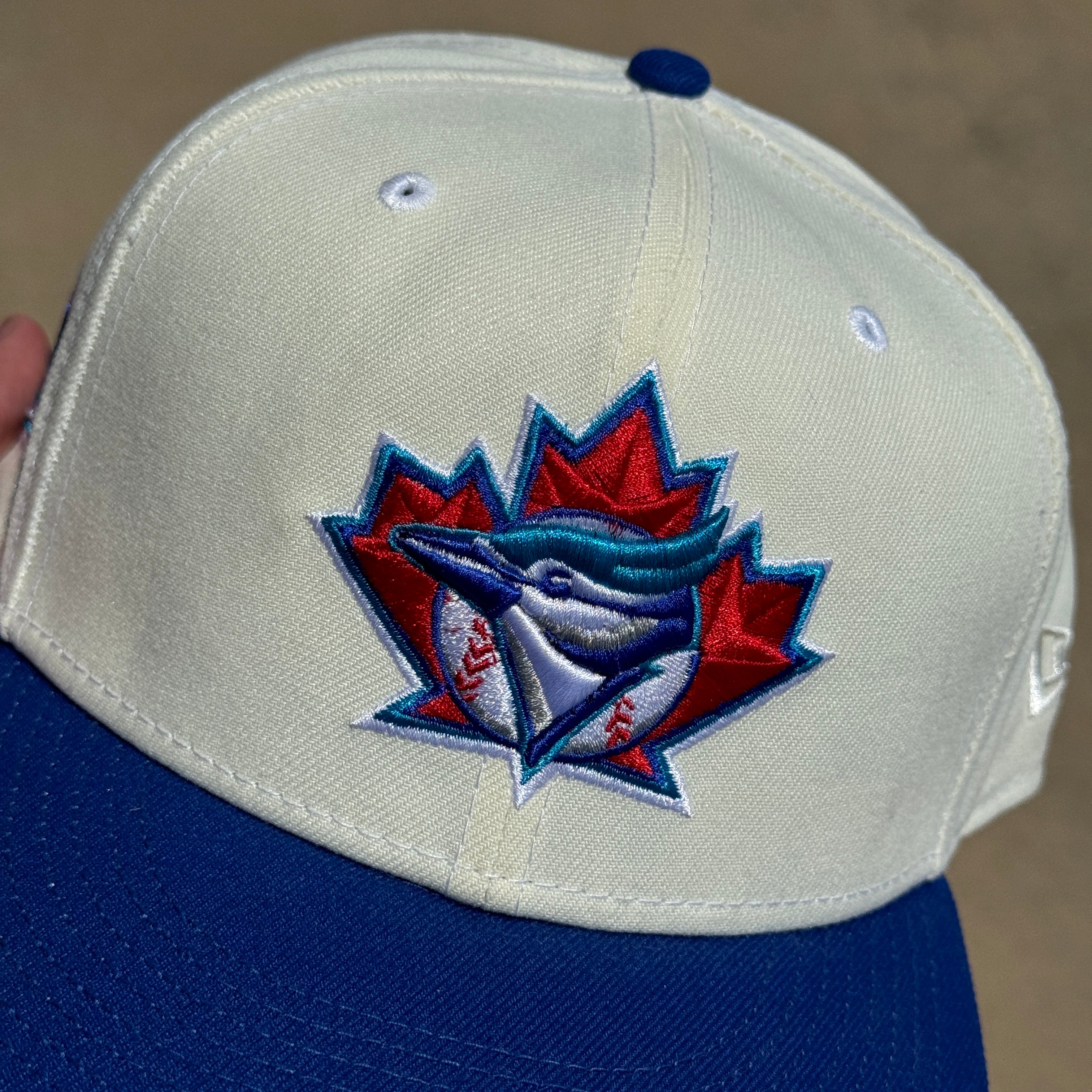 USED 8 Chrome Toronto Blue Jays Montreal 25th Anniversary 59fifty New Era Fitted Hat Cap