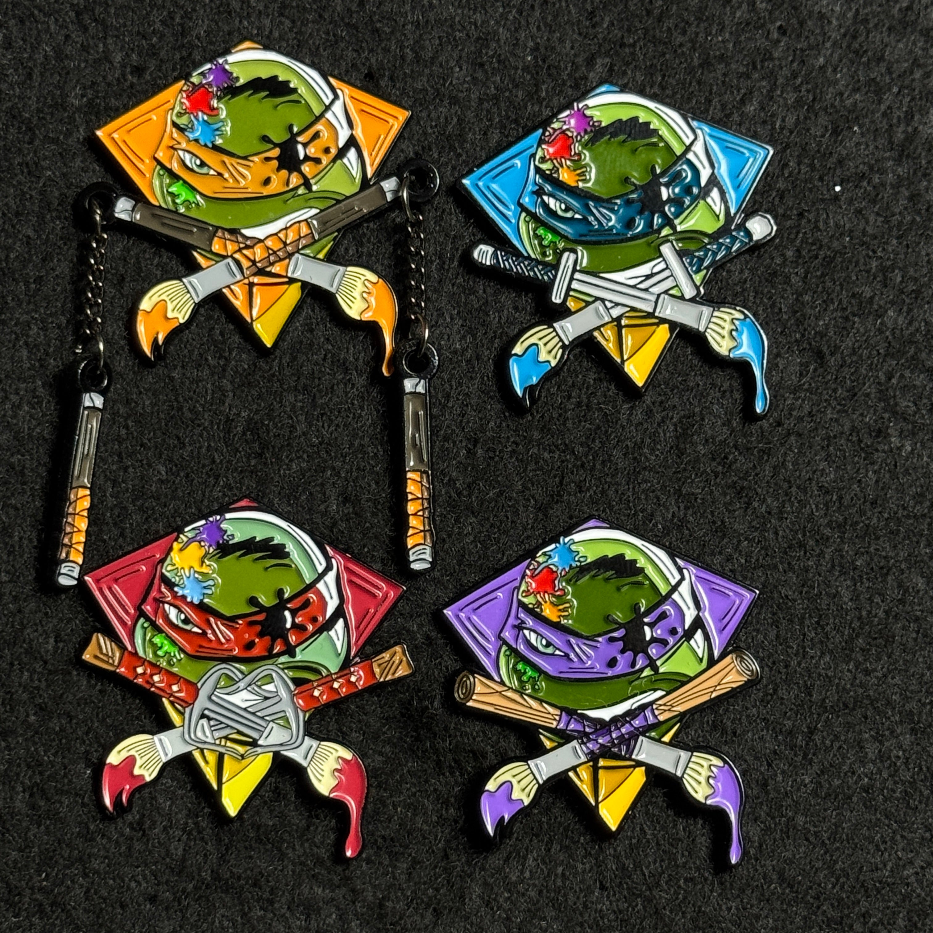 TMNT Turtles Pin Set Graphic Pin