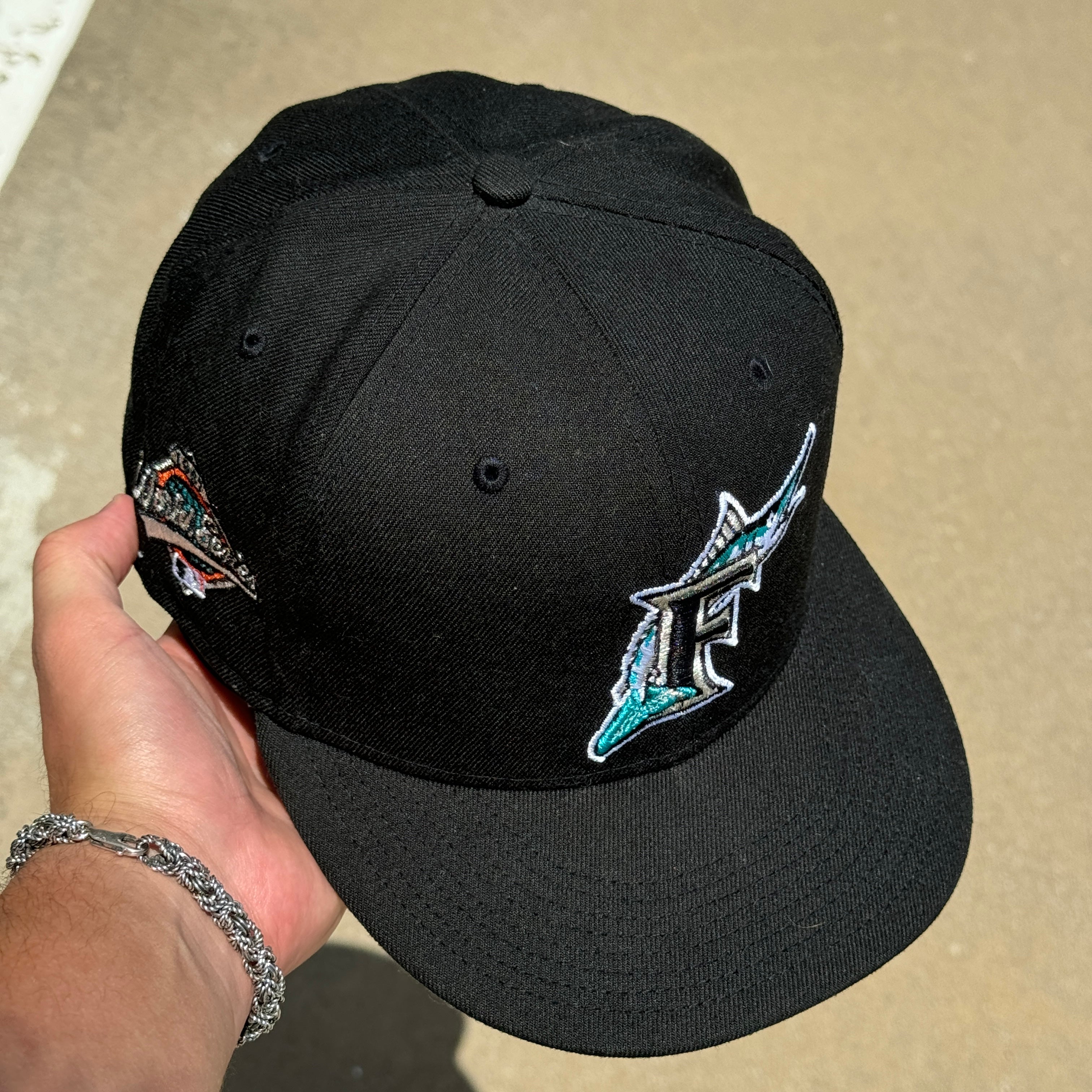 USED 8 Black Florida Miami Marlins 1997 World Series 59fifty New Era Fitted Hat Cap