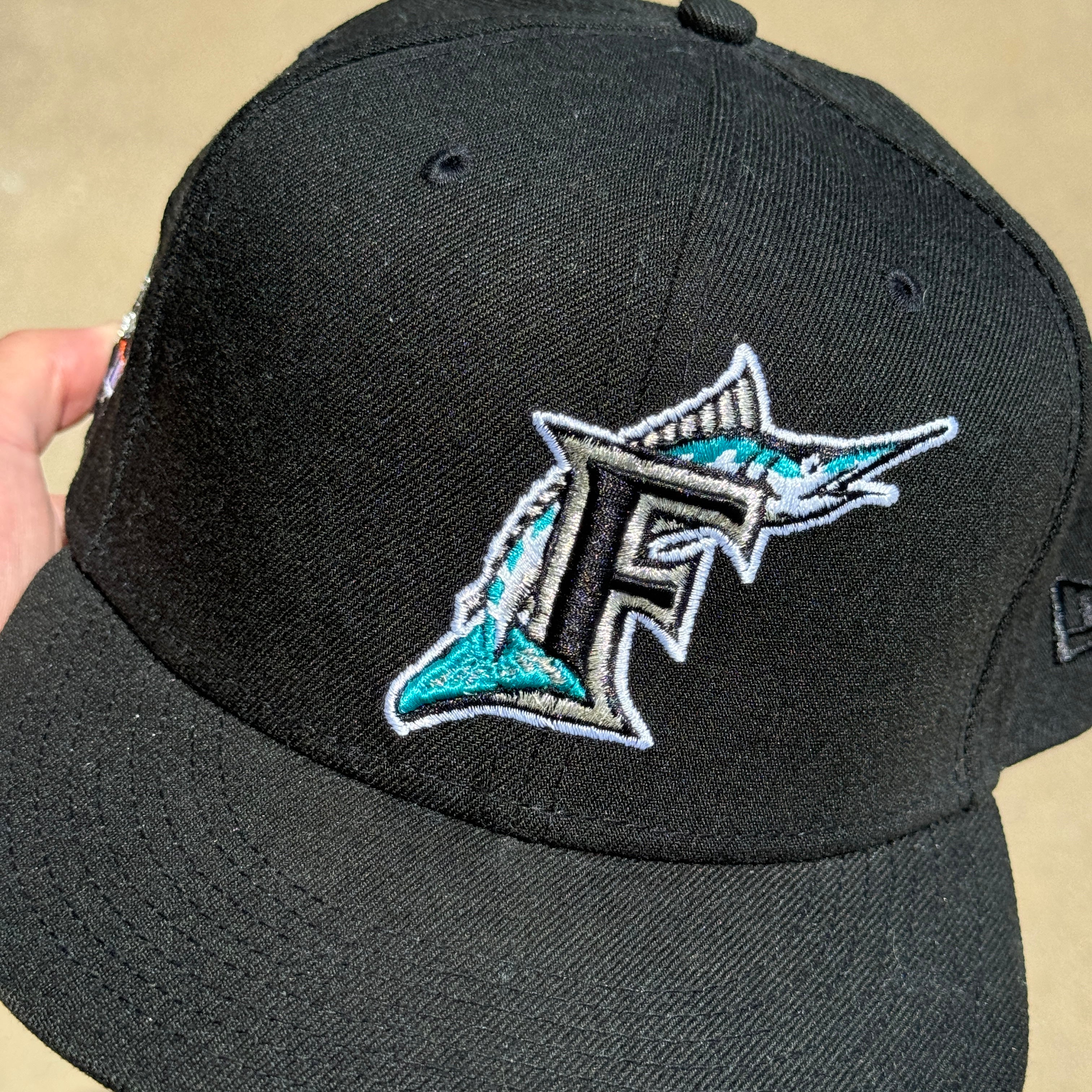 USED 8 Black Florida Miami Marlins 1997 World Series 59fifty New Era Fitted Hat Cap