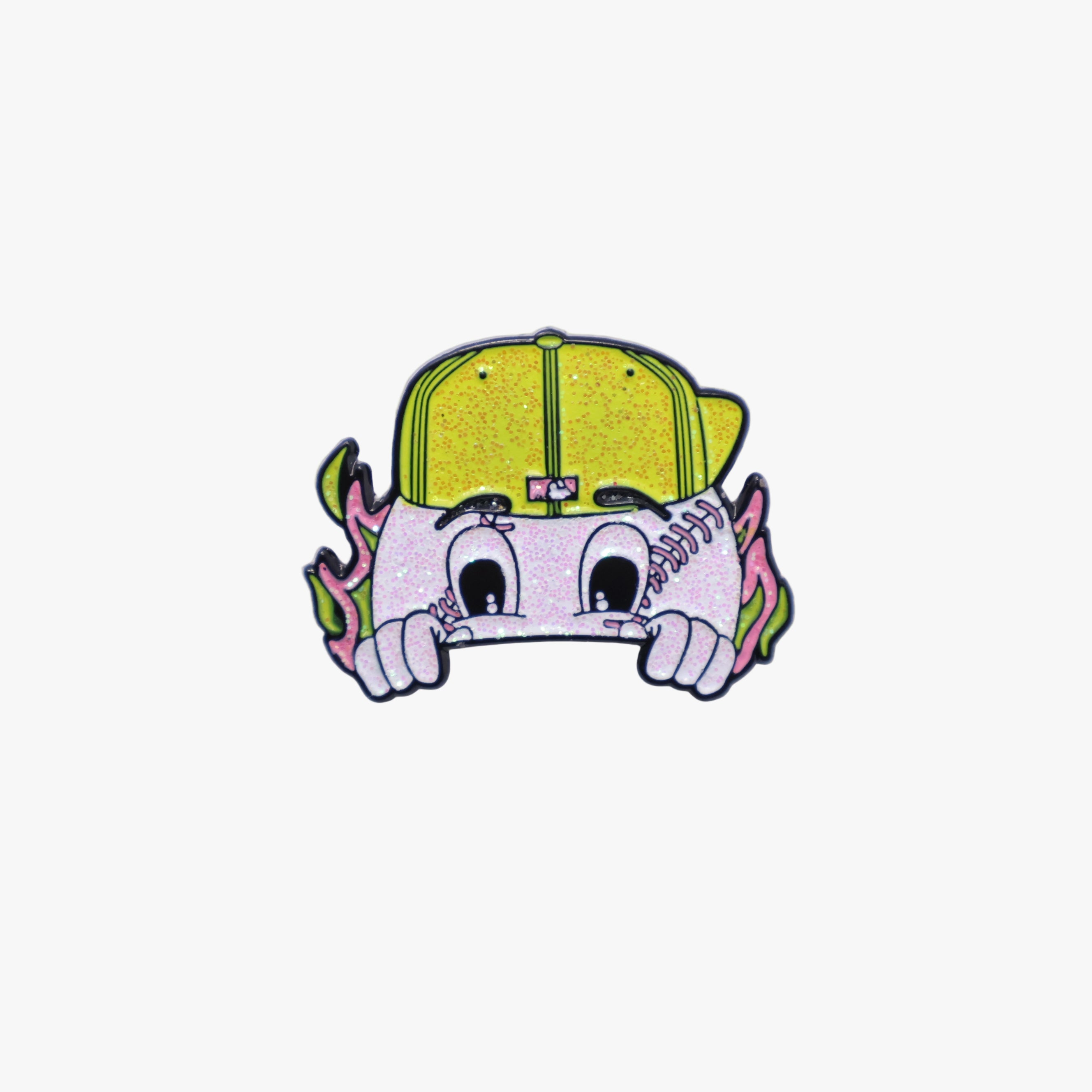 Baseball Yellow Cap Peeker Pin