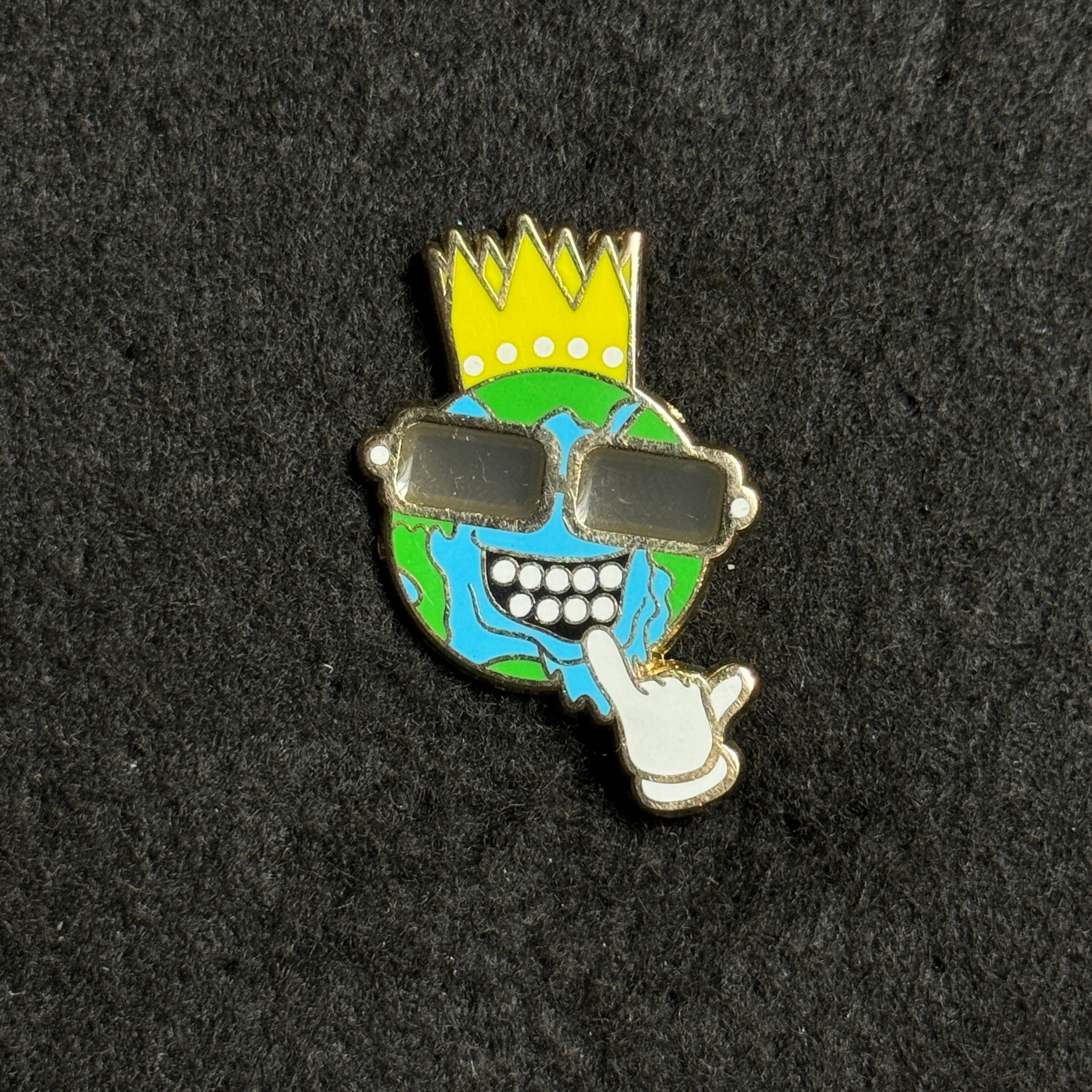 Flexing the World Graphic Pin