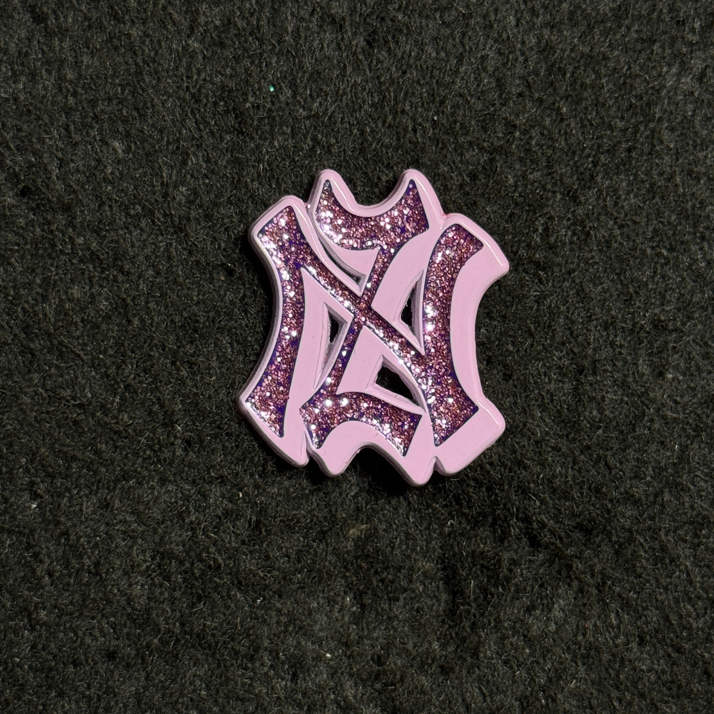 Pink New York Inspired "NZ" Graphic Pin